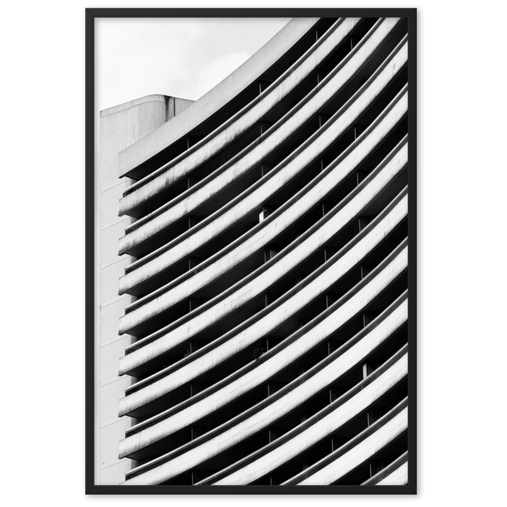 Poster de la photographie "Architecture N13", présentant une représentation d'une architecture moderne aux courbes régulières et hypnotisantes.