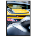 Poster de la photographie "Audi R8 V10 N04", présentant l'arrière d'une Audi R8 jaune.