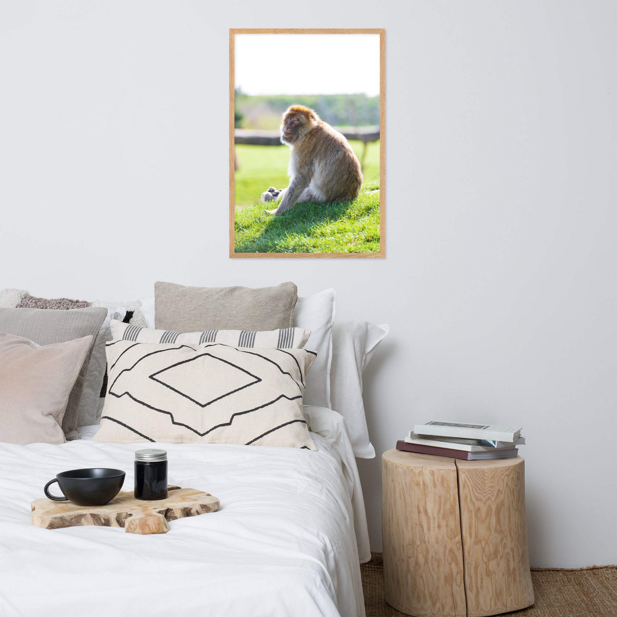 Dans le regard d'un macaque - Poster encadré - La boutique du poster Français