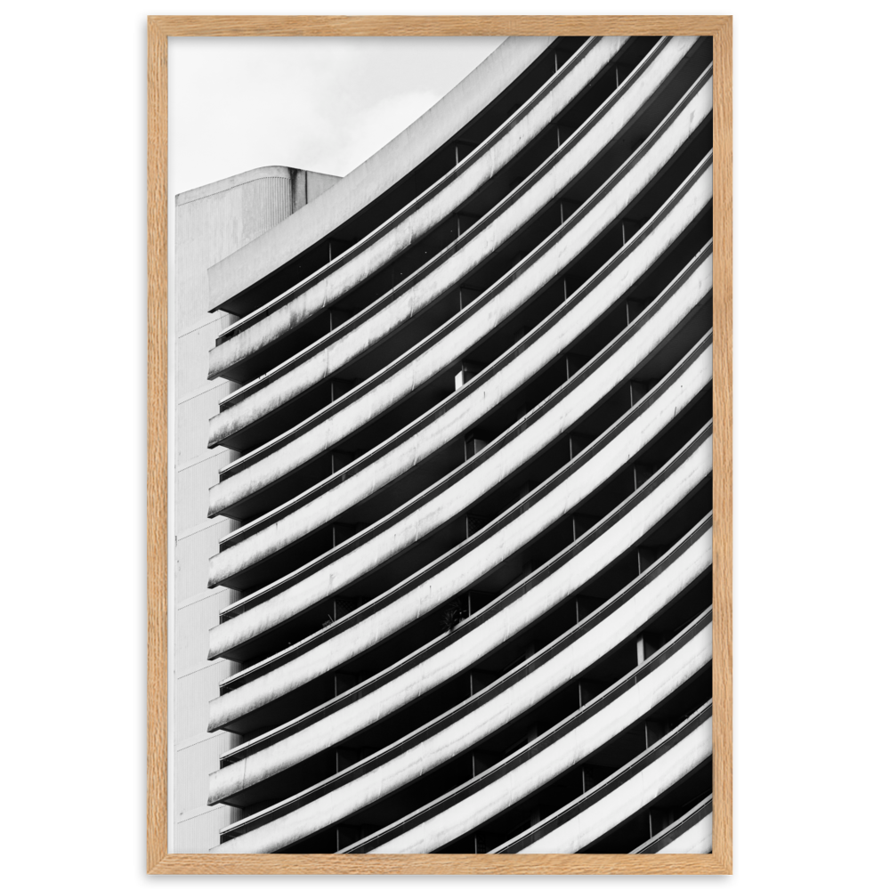 Poster de la photographie "Architecture N13", présentant une représentation d'une architecture moderne aux courbes régulières et hypnotisantes.