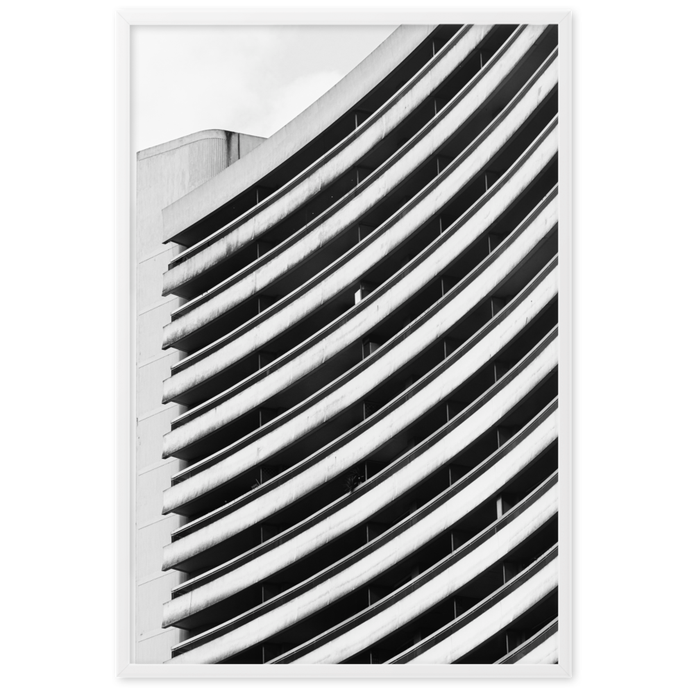 Poster de la photographie "Architecture N13", présentant une représentation d'une architecture moderne aux courbes régulières et hypnotisantes.