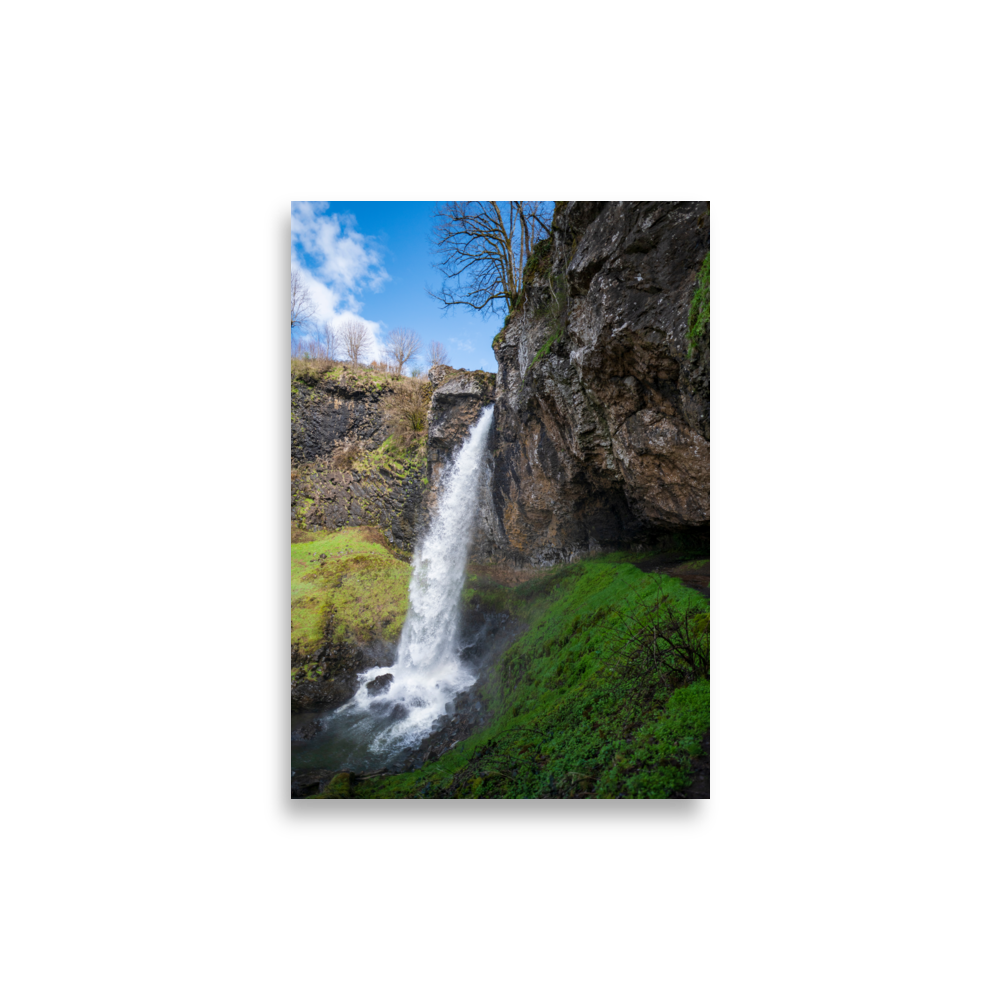 Poster de la Cascade de Salins, vue d'en bas