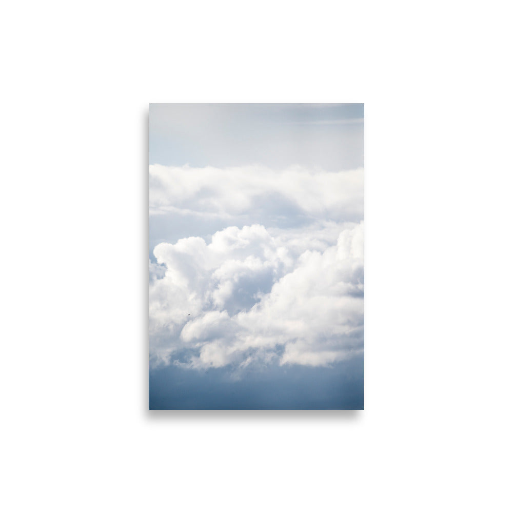  Poster de gros nuages blancs - Nuages N26 | Paysage apaisant et tranquille pour votre décoration intérieure