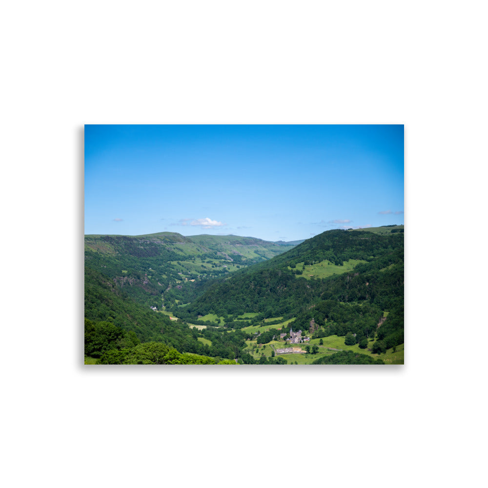 Poster photo paysage auvergne dans le cantal en 70x100cm