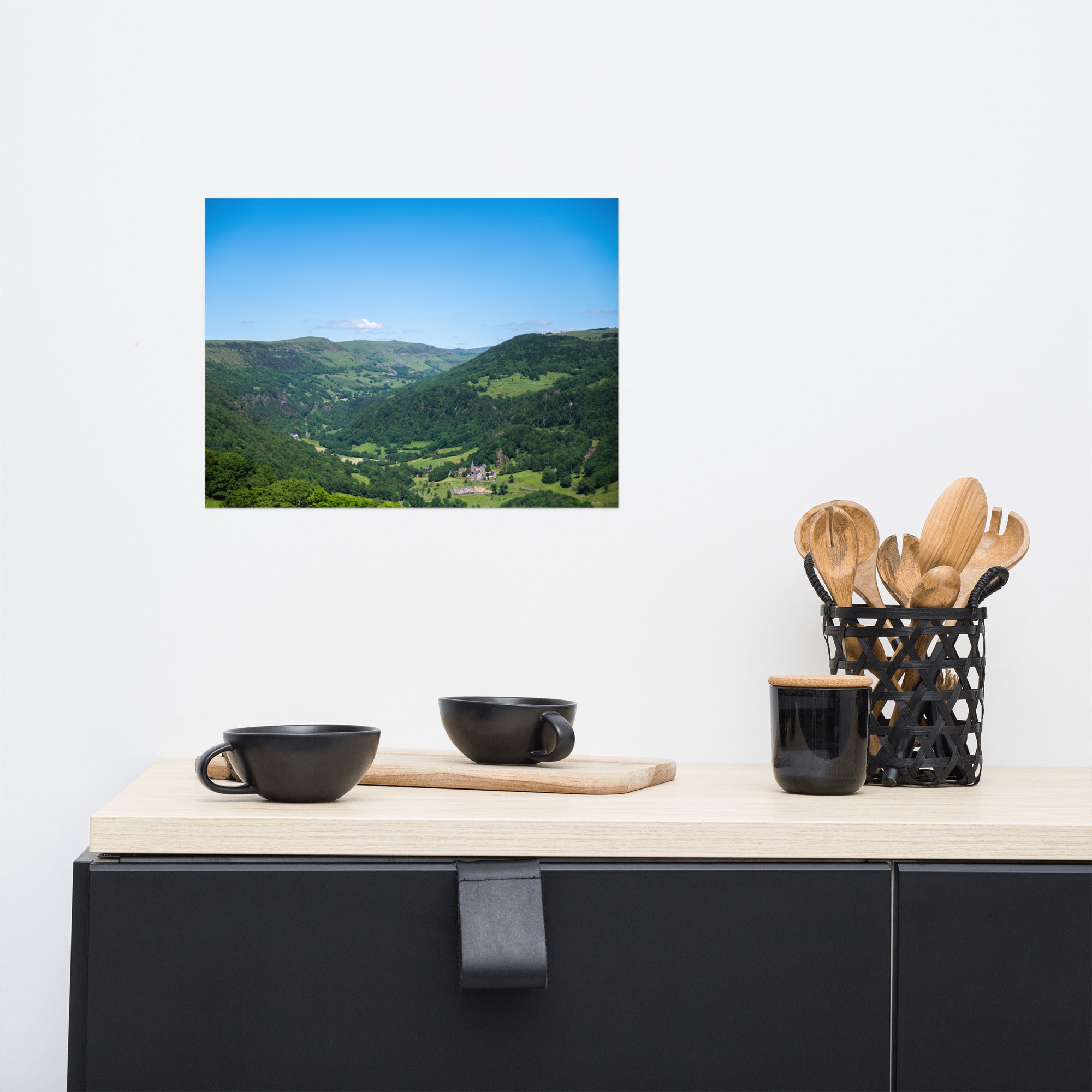 Poster photo paysage auvergne dans le cantal en 70x100cm