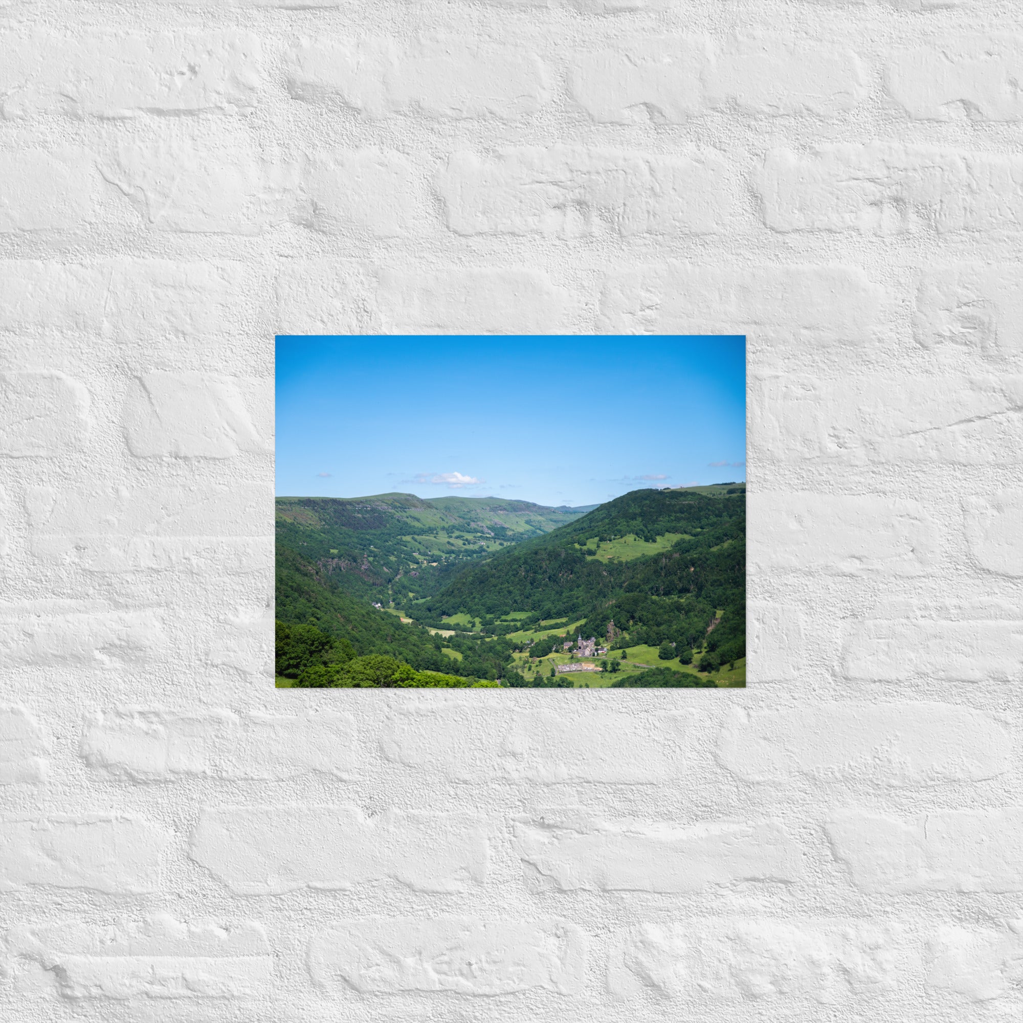 Poster photo paysage auvergne dans le cantal en 70x100cm