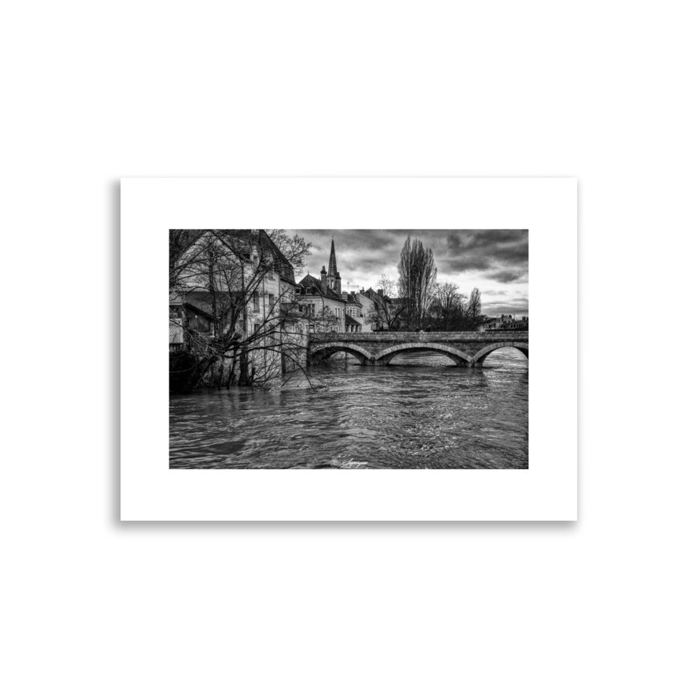 Poster photo - Photographie en noir et blanc de la ville de Vendome en France - Armel super gus photos - Affiche 30x40