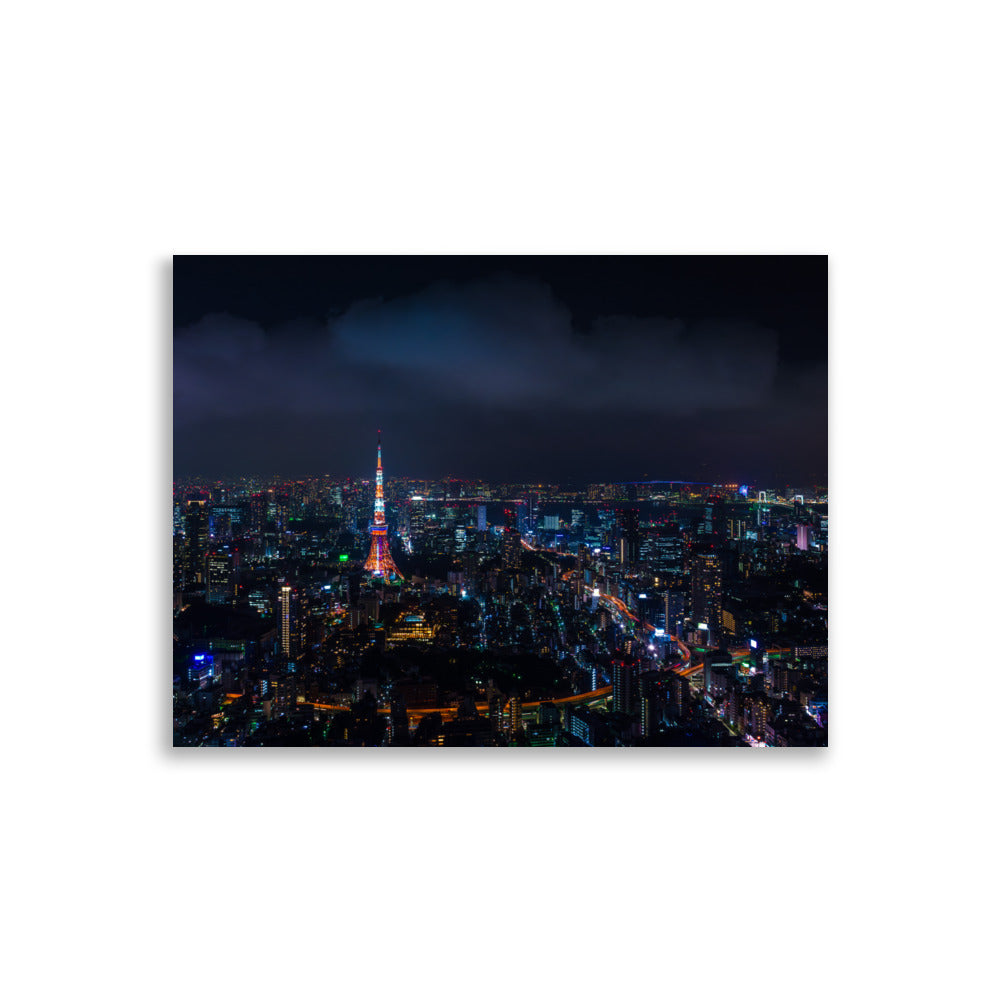 Product Poster - Tokyo de nuit - Emmanuel Alpe - Affiche murale 30x40