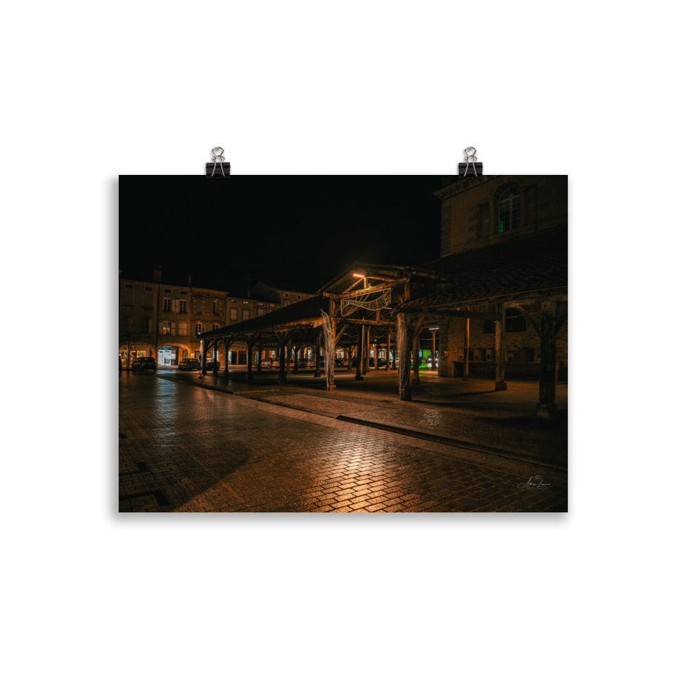 Poster photo - Rue de versailles la nuit - Adrien Louraco - Affiche 30x40