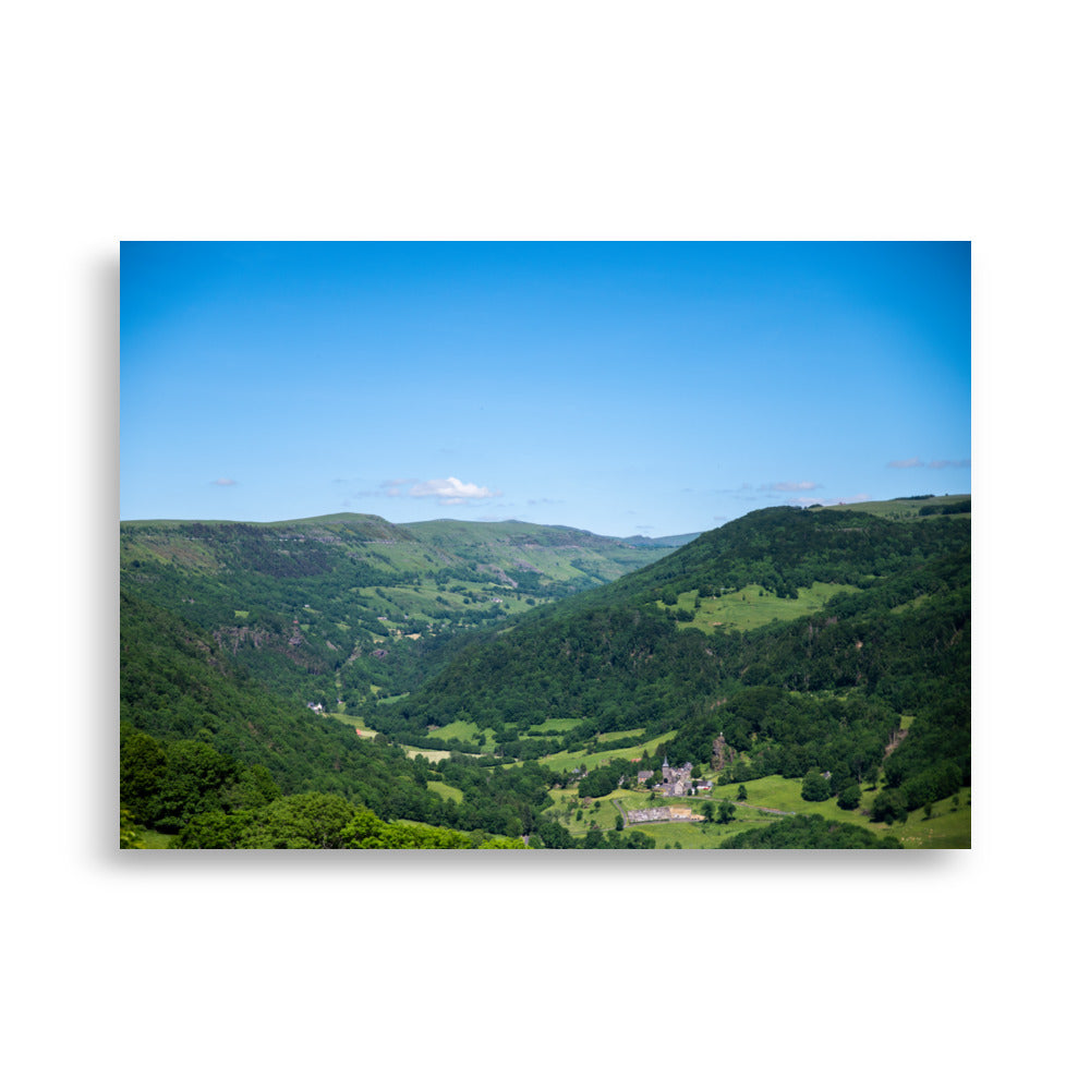 Poster photo paysage auvergne dans le cantal en 70x100cm