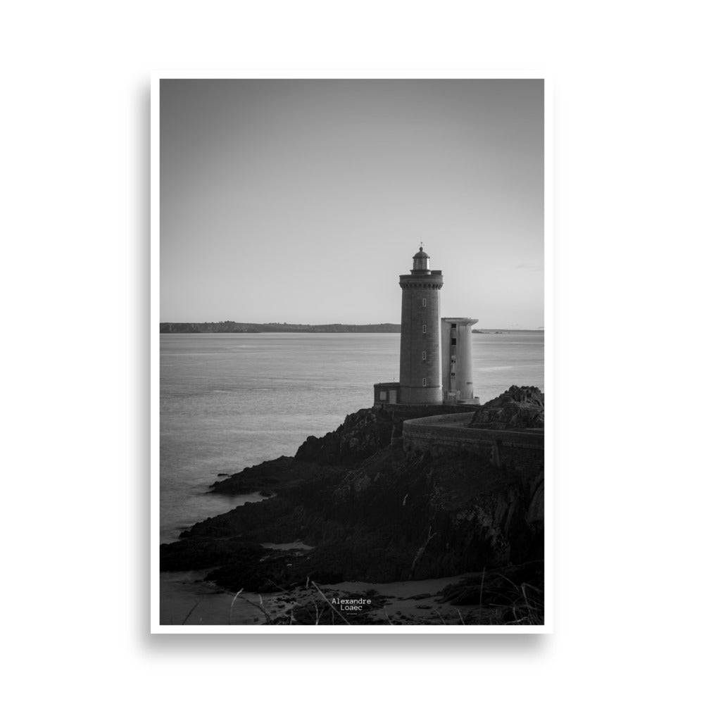 Poster Phare Noir et blanc