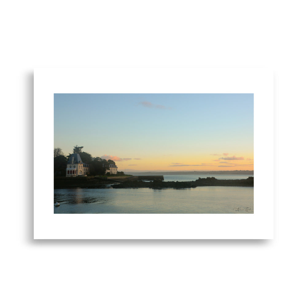 Affiche photo 50x70 coucher de soleil a l'ile de tristan a douarnenez