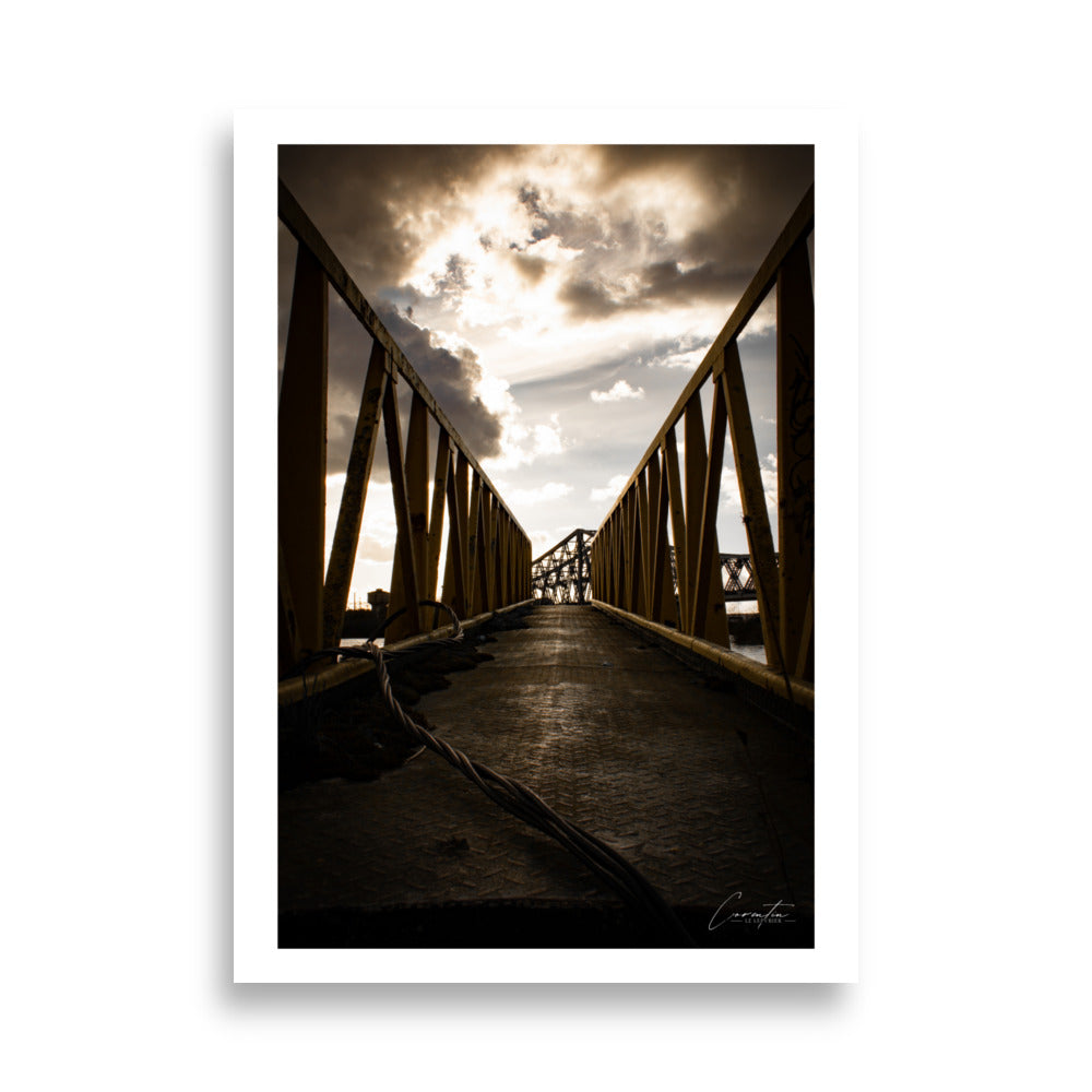 Poster photo - Passerelle Abandonée - Photographie dans la ville de Rouen - Corentin Le Lepevrier - Affiche murale 50x70