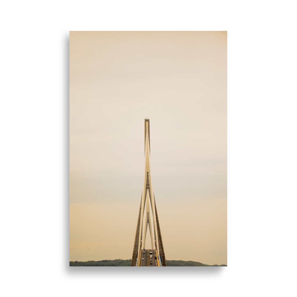 Poster - Pont de Normandie N01 – Photographie de Pont – De la photographie murale et des posters unique au monde. La boutique de posters créée par Yann Peccard un Photographe français.