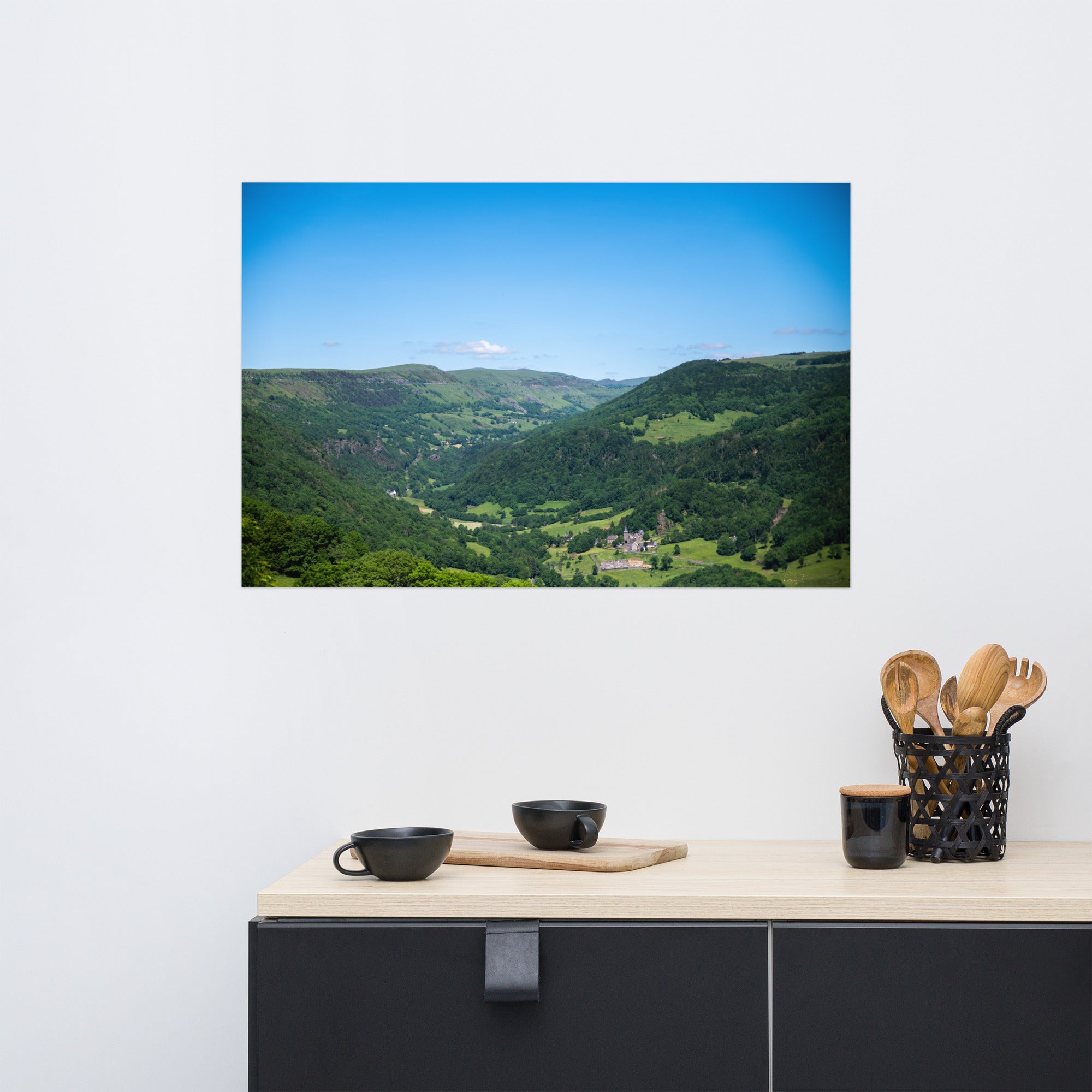 Poster photo paysage auvergne dans le cantal en 70x100cm