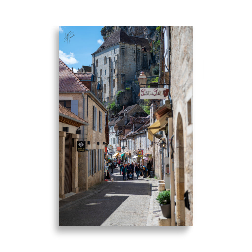 Photographie de la Rue Roland le Preux à Rocamadour, rue historique et commerçante.