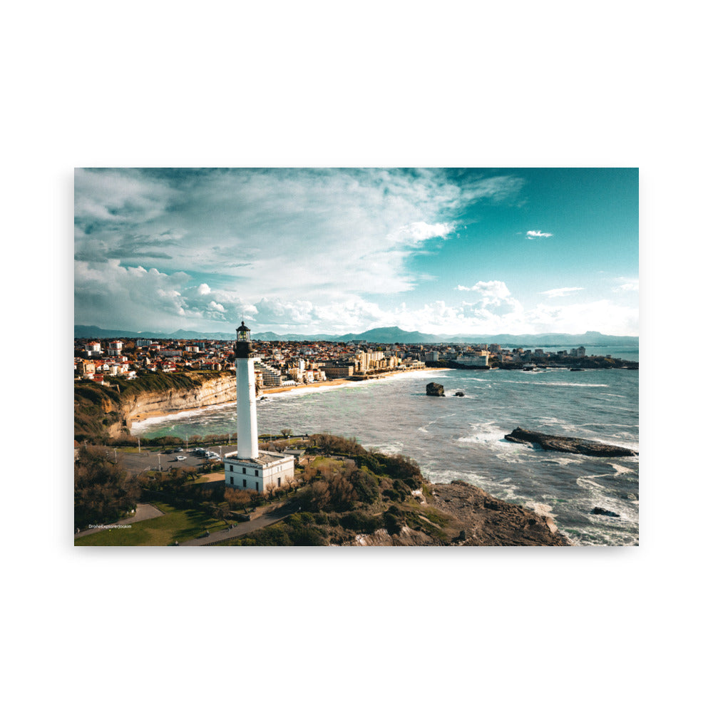 Posters mural d'un phare capturé avec un drone