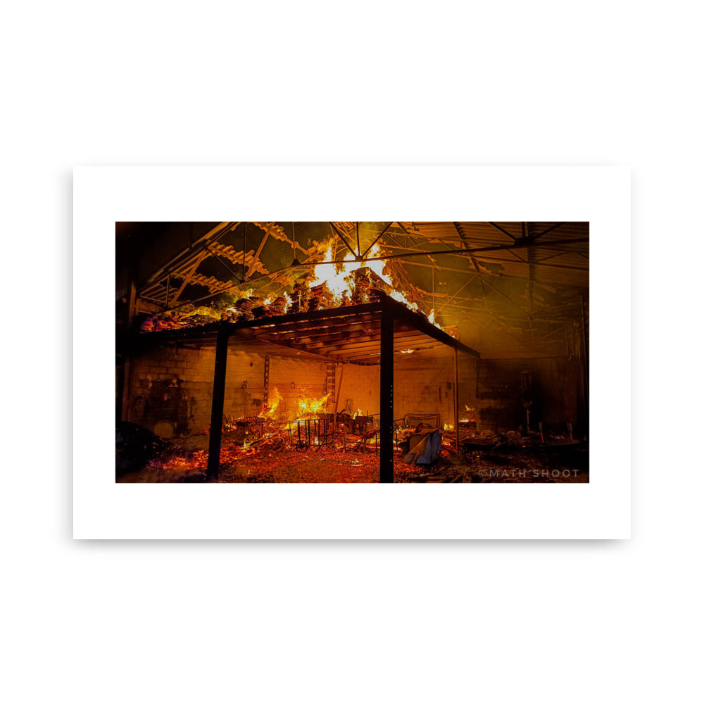 Poster mural Incendie