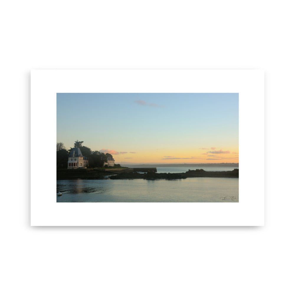 Affiche photo 61x91 coucher de soleil a l'ile de tristan a douarnenez