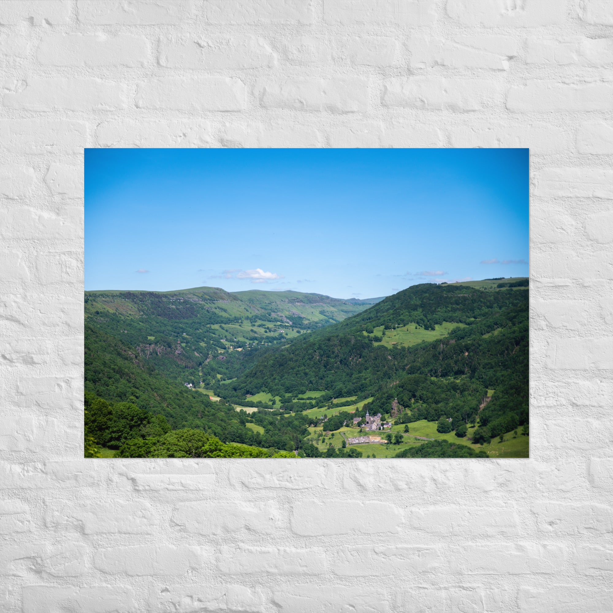 Poster photo paysage auvergne dans le cantal en 70x100cm