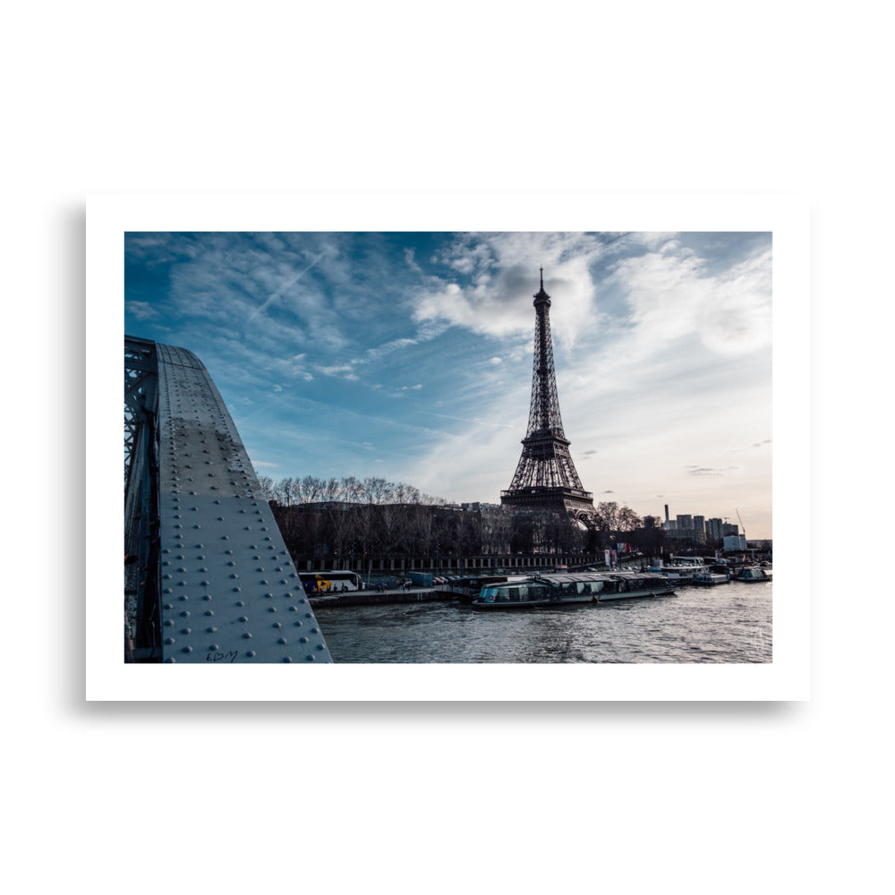 Poster de Paris en France avec la Tour Eiffel