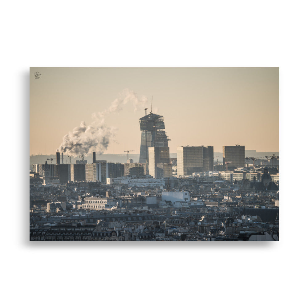 Poster photo - Paysage Urbain - Henock Lawson - Paris paysage - Tour Duo - Affiche Murale 70x100