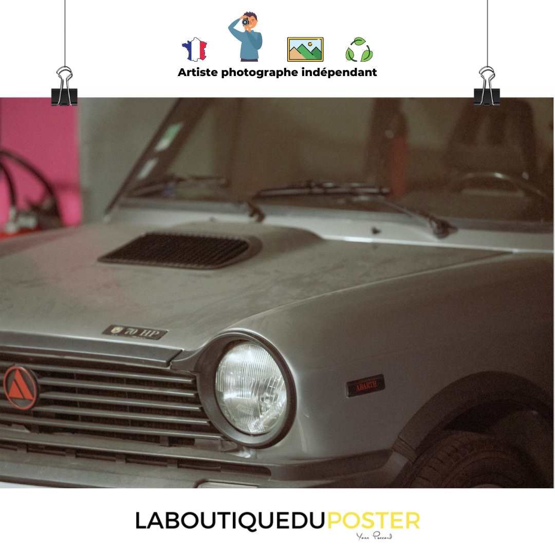 Poster - A112 Abarth 70 HP – Thème Automobile – De 21 x 30 cm à 70 x 100 cm, décoration murale, poster xxl, Photos d’arts, photographie murale, Posters muraux unique au monde. La boutique de posters créée par un Photographe français