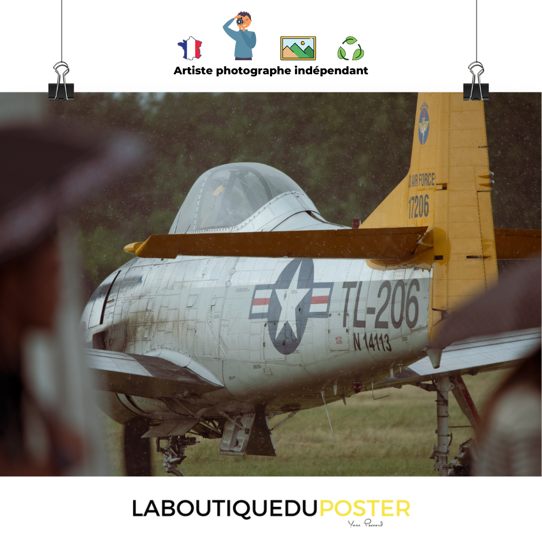 Poster mural - P-51 Mustang – Photographie d'avion de guerre – Poster photo, poster XXL, photographie murale et des posters muraux unique au monde. La boutique de posters créée par Yann Peccard un Photographe français.