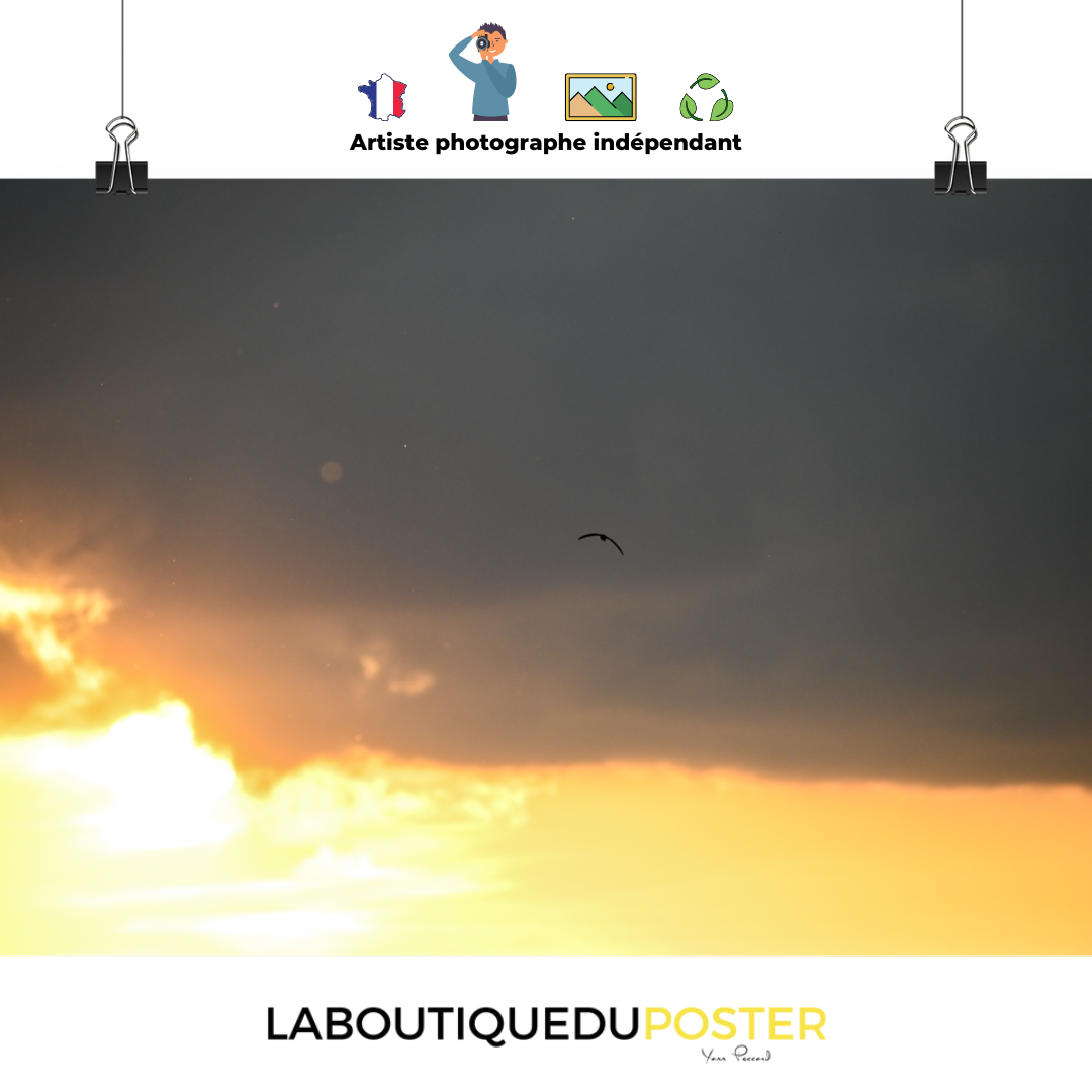 Poster mural - Coucher de soleil N05 – Photographie coucher de soleil – Poster photo, poster XXL, Photo d’art, photographie murale et des posters muraux des photographies de rue unique au monde. La boutique de posters créée par un Photographe français.