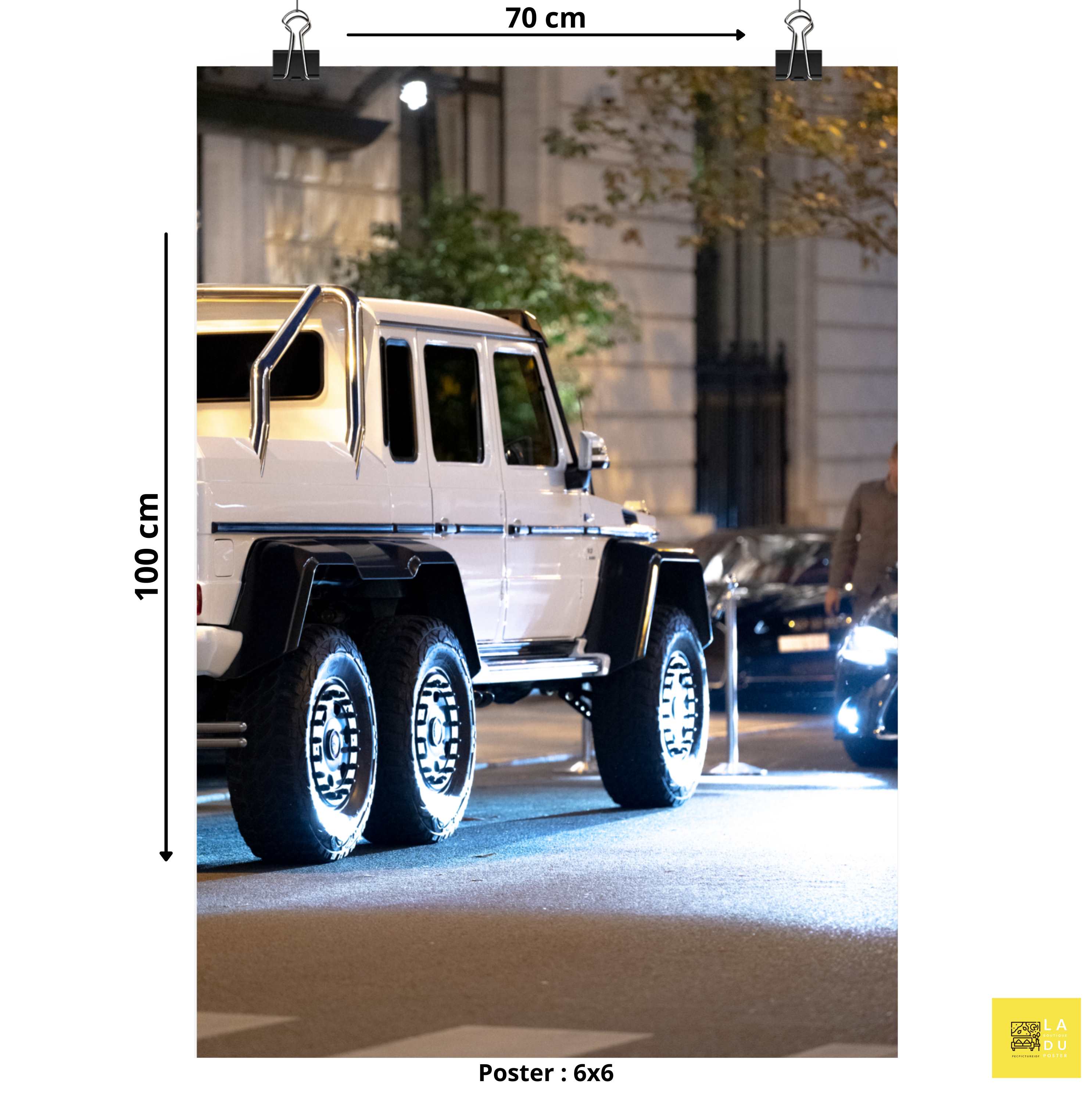 Poster mural - Mercedes 6x6 g63 AMG – Photographie de voiture de luxe – Poster photo, poster XXL, photographie murale et des posters muraux unique au monde. La boutique de posters créée par Yann Peccard un Photographe français.