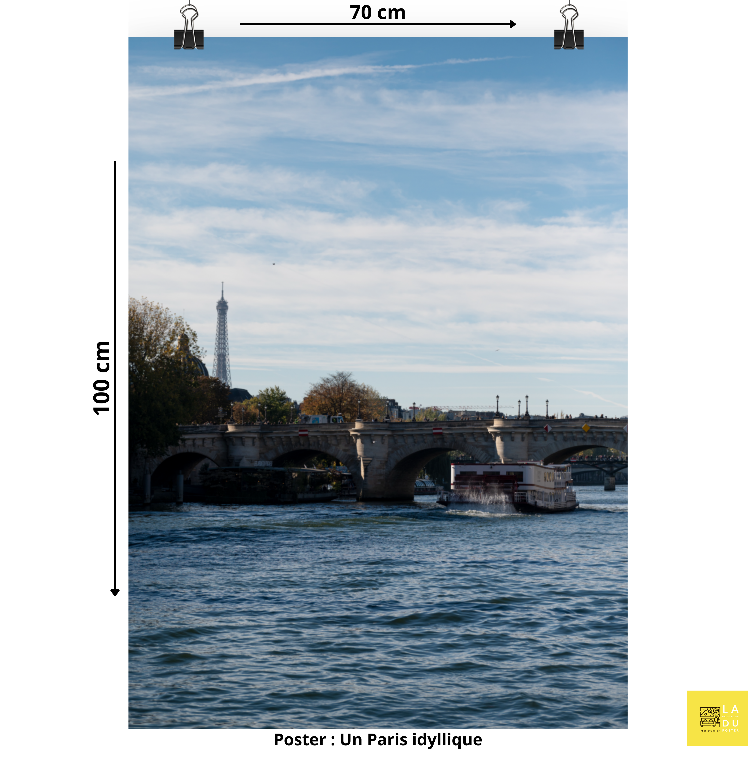 Un Paris idyllique - Poster - La boutique du poster Français