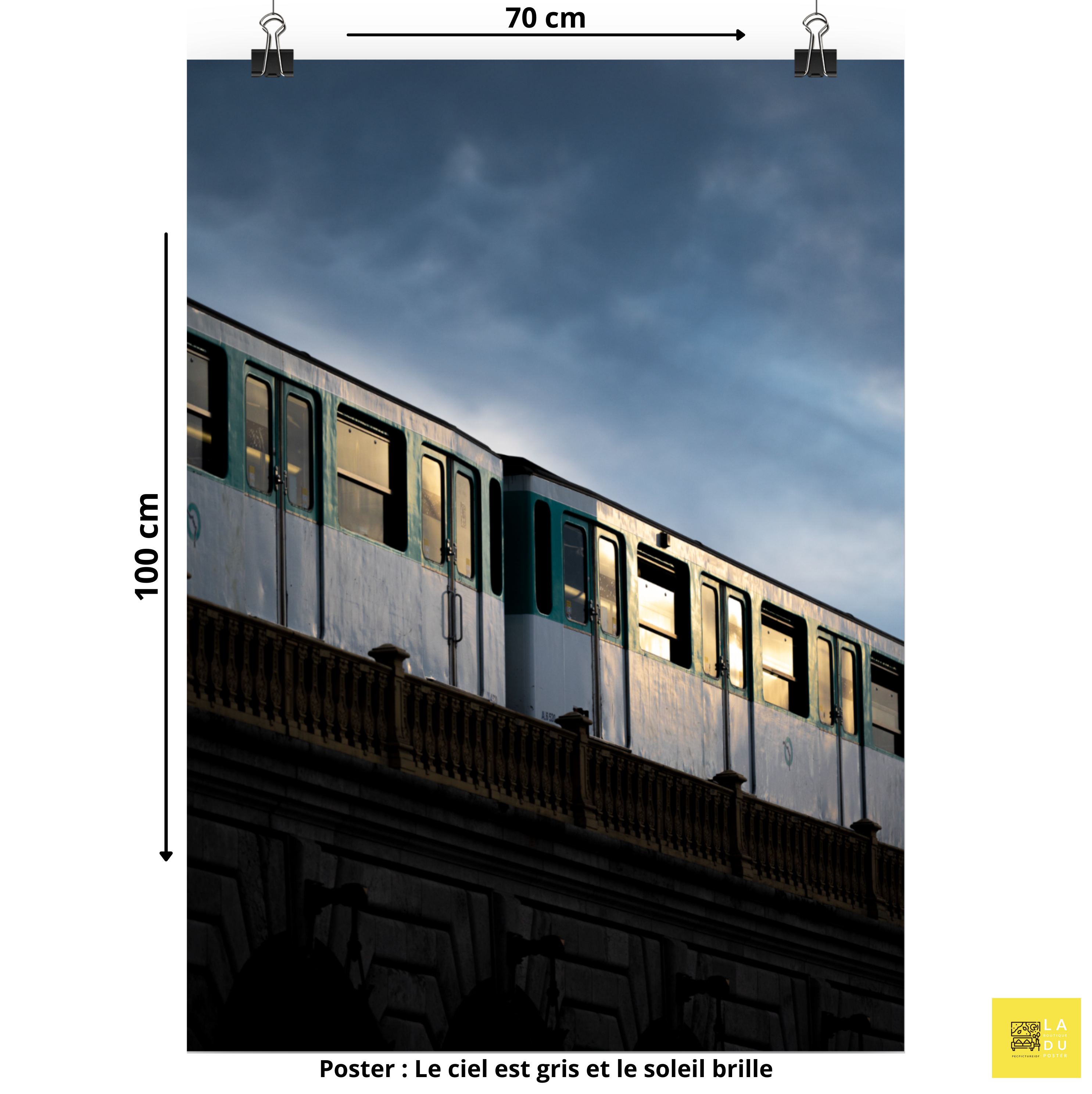 Bir Hakeim métro ligne 6 - Poster - La boutique du poster Français