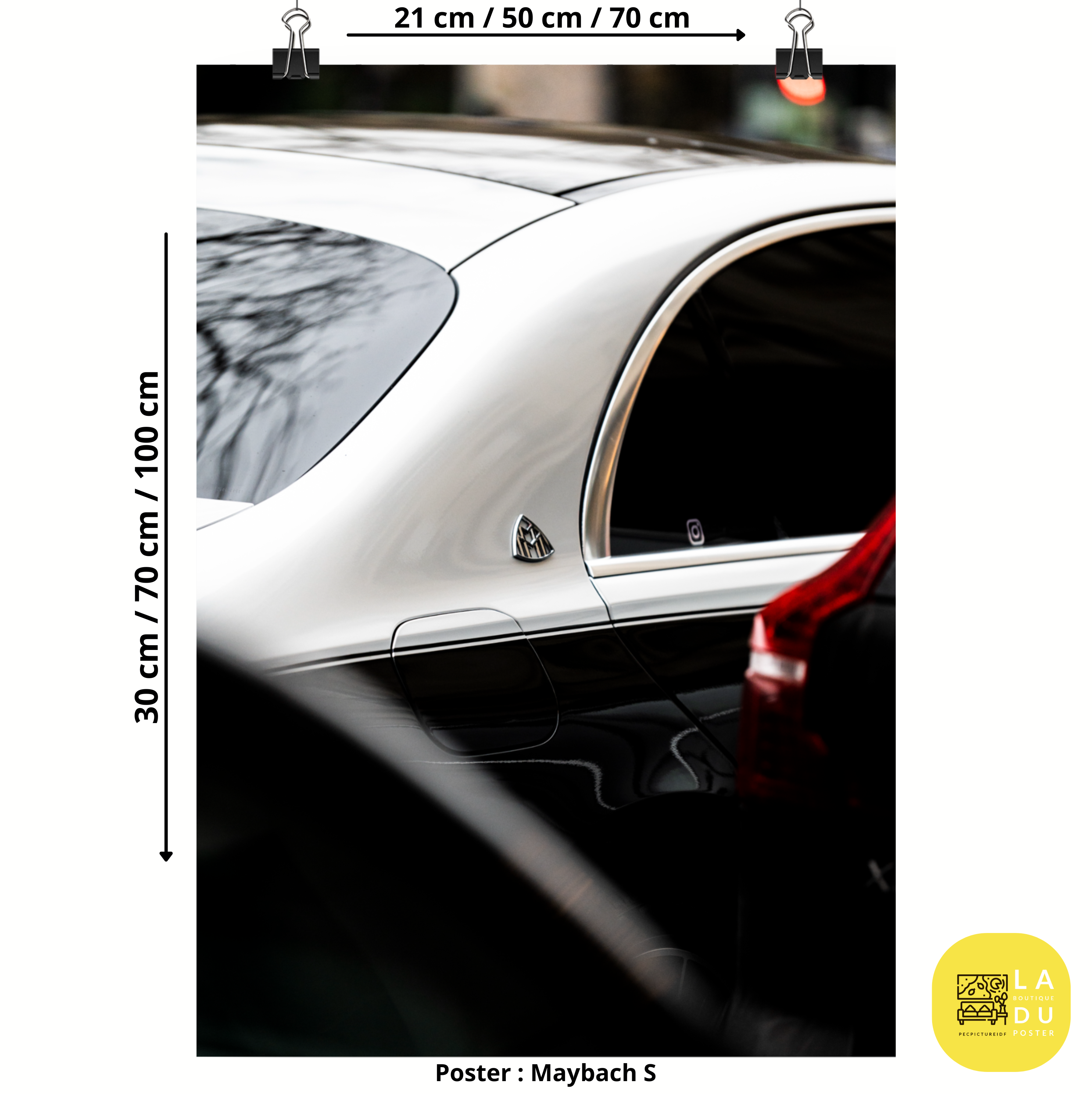 Poster mural - S classe Maybach – Photographie de voiture – Poster photo, poster XXL, photographie murale et des posters muraux unique au monde. La boutique de posters créée par Yann Peccard un Photographe français.