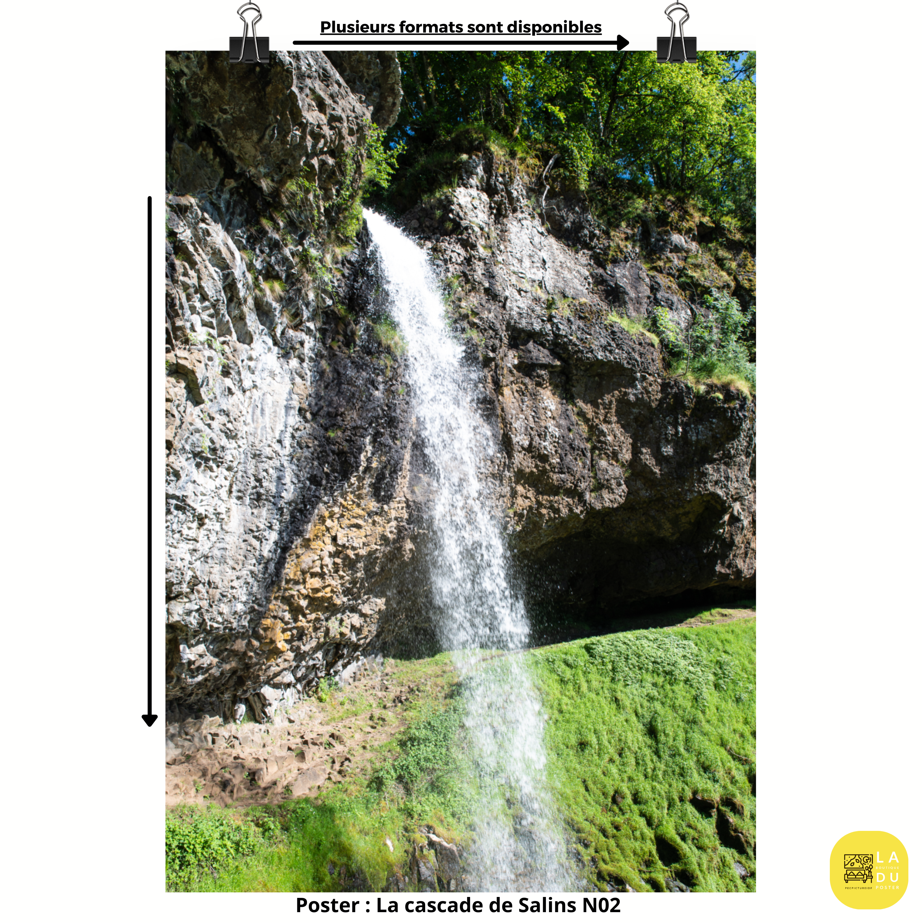 Poster mural - La cascade de Salins N02 – Photographie du Cantal – Poster photo, poster XXL, Photo d’art, photographie murale et des posters muraux des photographies de rue unique au monde. La boutique de posters créée par un Photographe français.