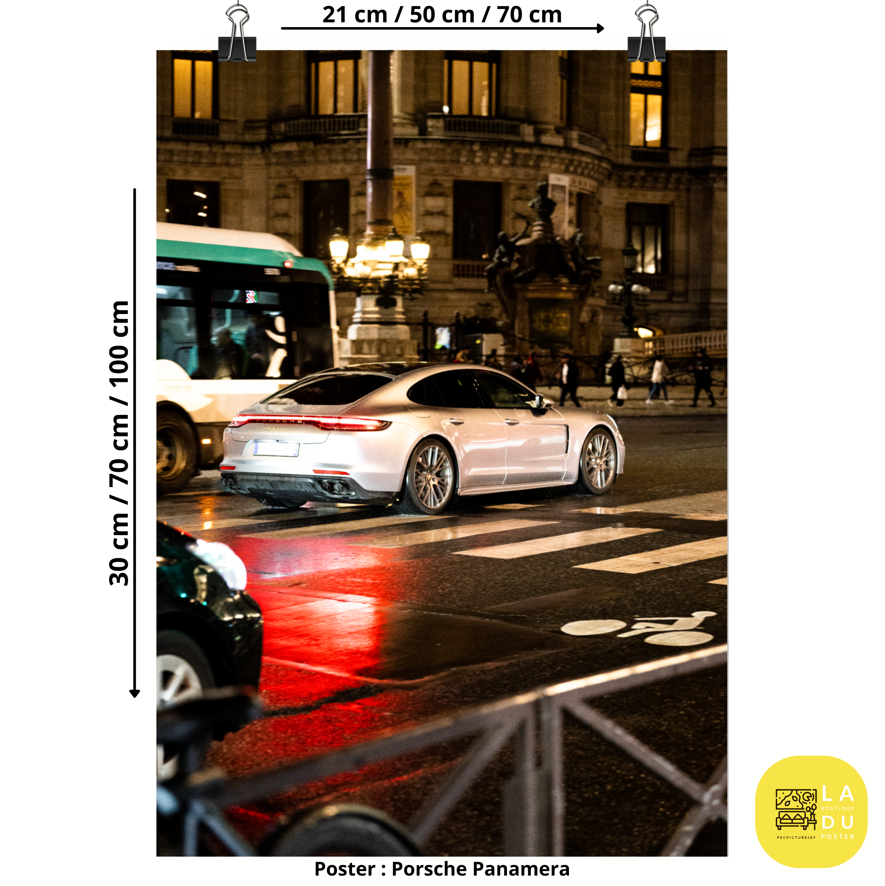 Poster mural - Porsche Panamera N01 – Photographie de voiture – Poster photo, poster XXL, photographie murale et des posters muraux unique au monde. La boutique de posters créée par Yann Peccard un Photographe français.