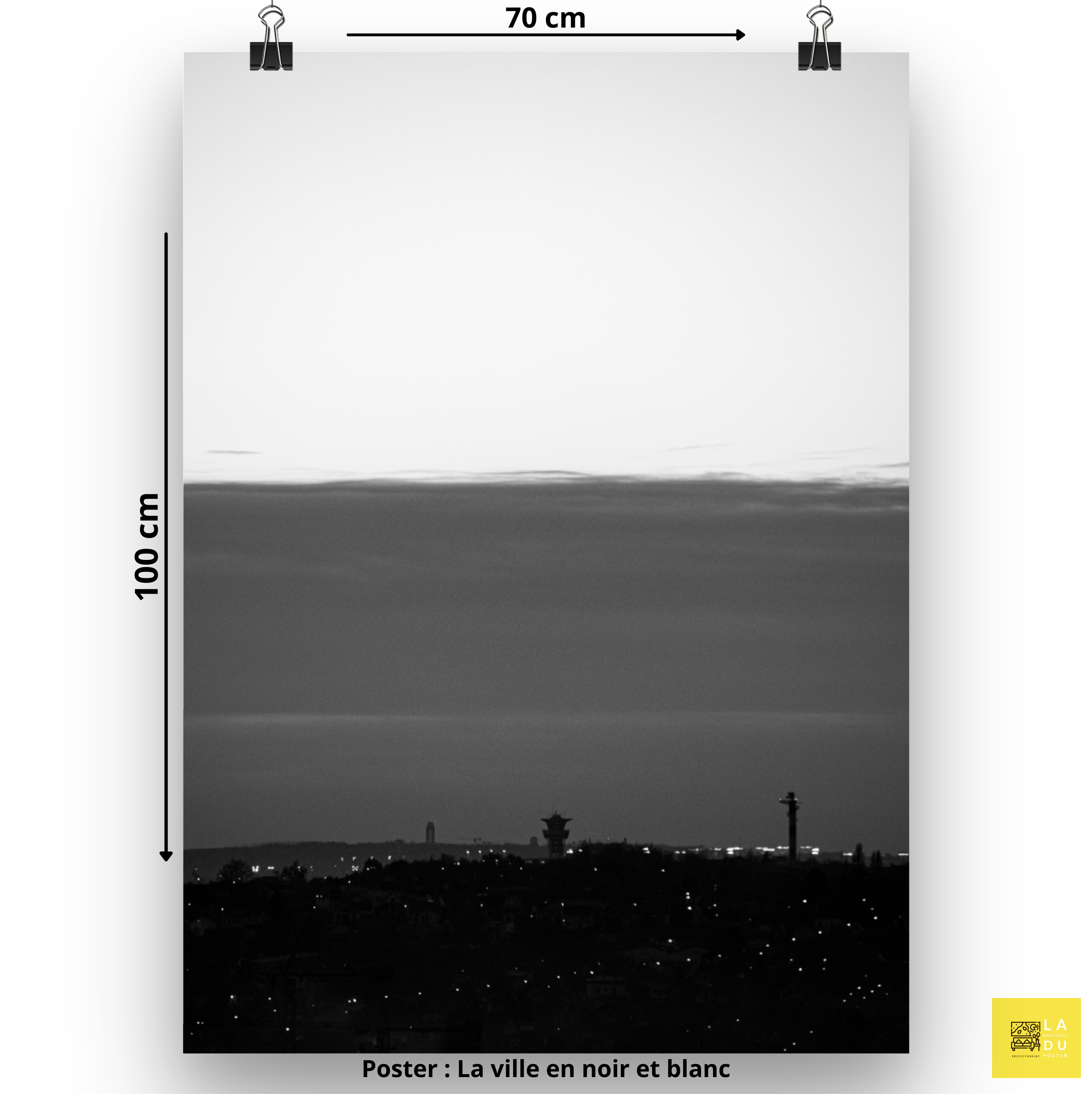 La ville en noir et blanc - Poster - La boutique du poster Français