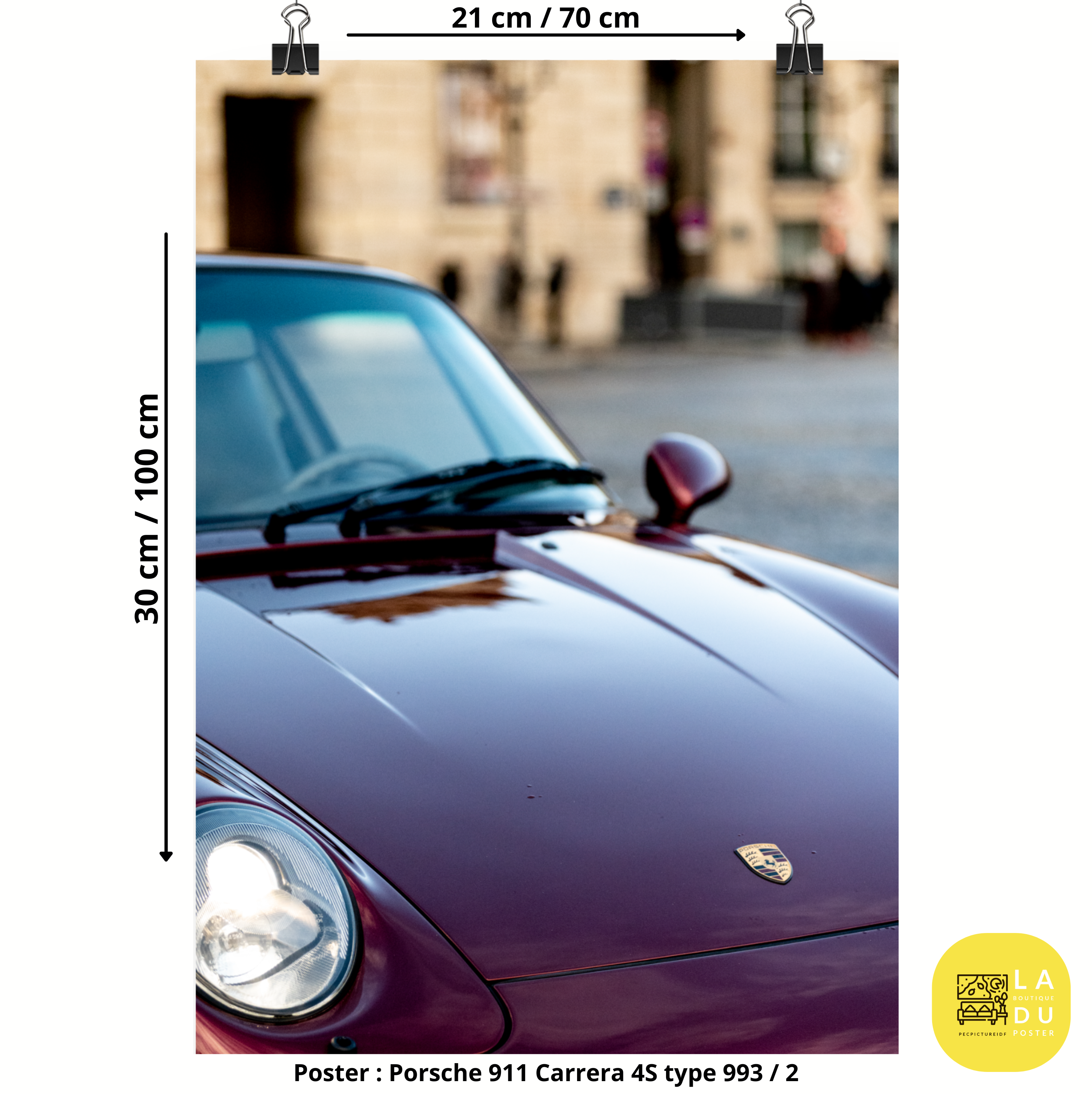 Poster mural - Porsche 911 Carrera 4S type 993 N02 – Photographie de voiture de sport – Poster photo, poster XXL, photographie murale et des posters muraux unique au monde. La boutique de posters créée par Yann Peccard un Photographe français.