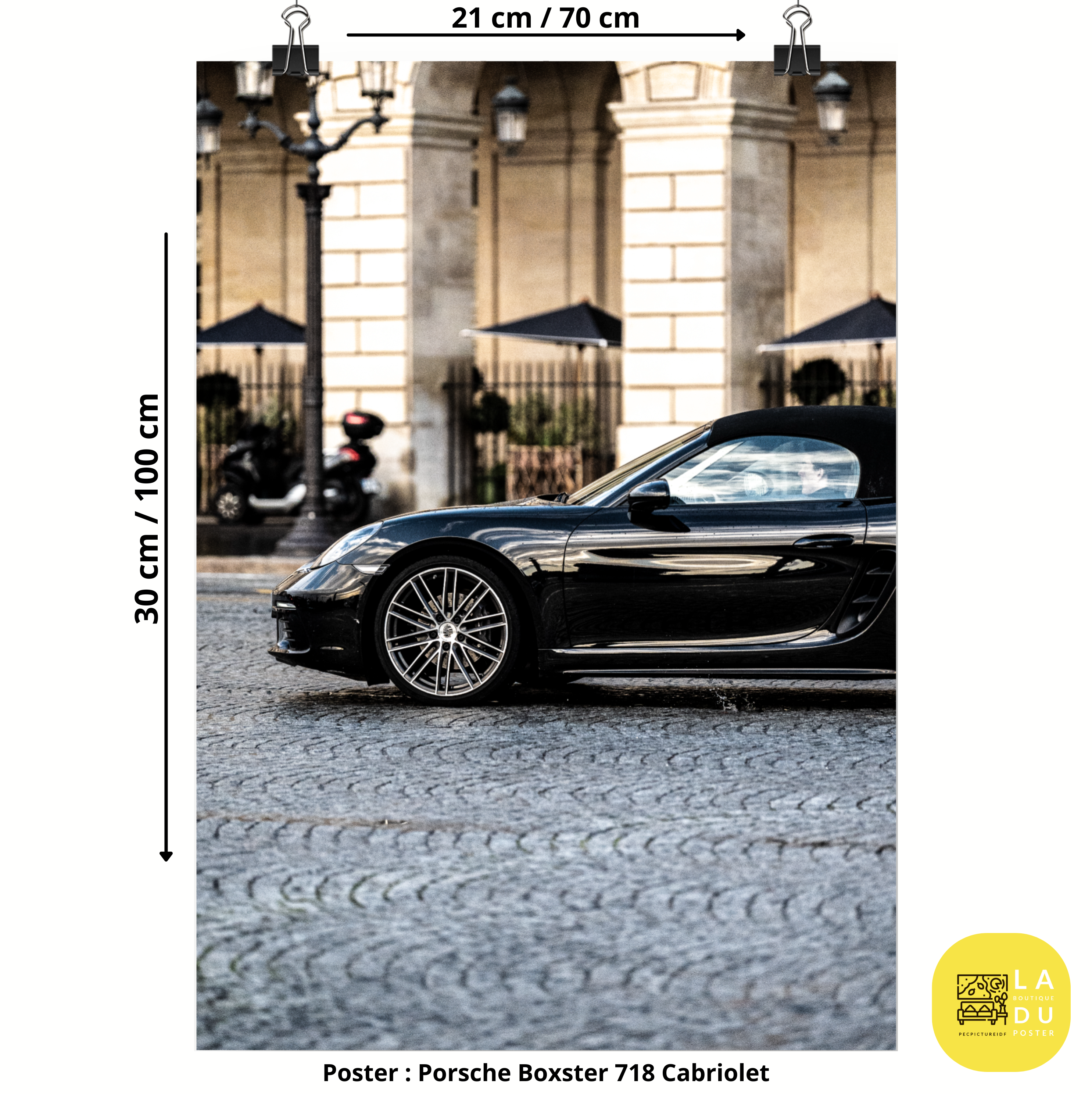 Poster mural - Porsche Boxster 718 Cabriolet – Photographie de voiture de sport – Poster photo, poster XXL, photographie murale et des posters muraux unique au monde. La boutique de posters créée par Yann Peccard un Photographe français.