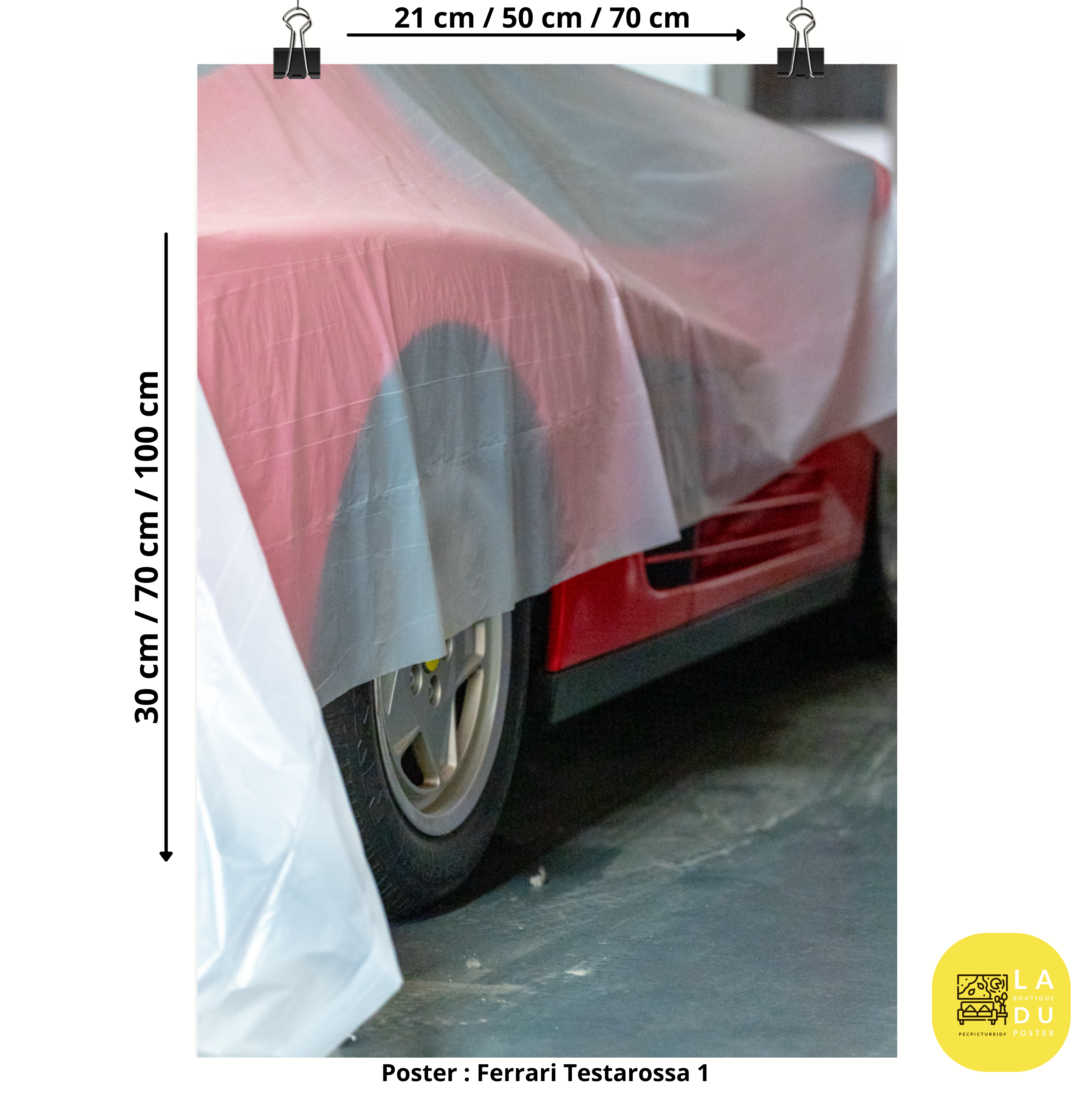 Poster mural - Ferrari testarossa N01 – Photographie de voiture – Poster photo, poster XXL, Photo d’art, photographie murale et des posters muraux des photographies de rue unique au monde. La boutique de posters créée par un Photographe français.