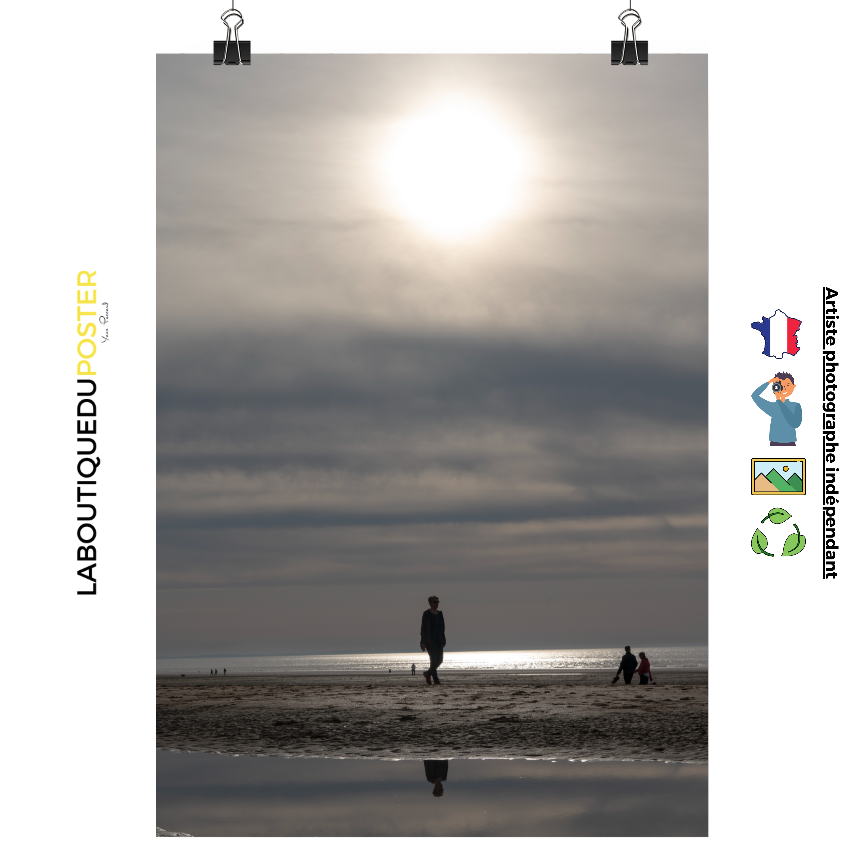 Poster mural - Plage du nord N02 – Photographie de paysage – Poster photo, poster XXL, photographie murale et des posters muraux unique au monde. La boutique de posters créée par Yann Peccard un Photographe français.