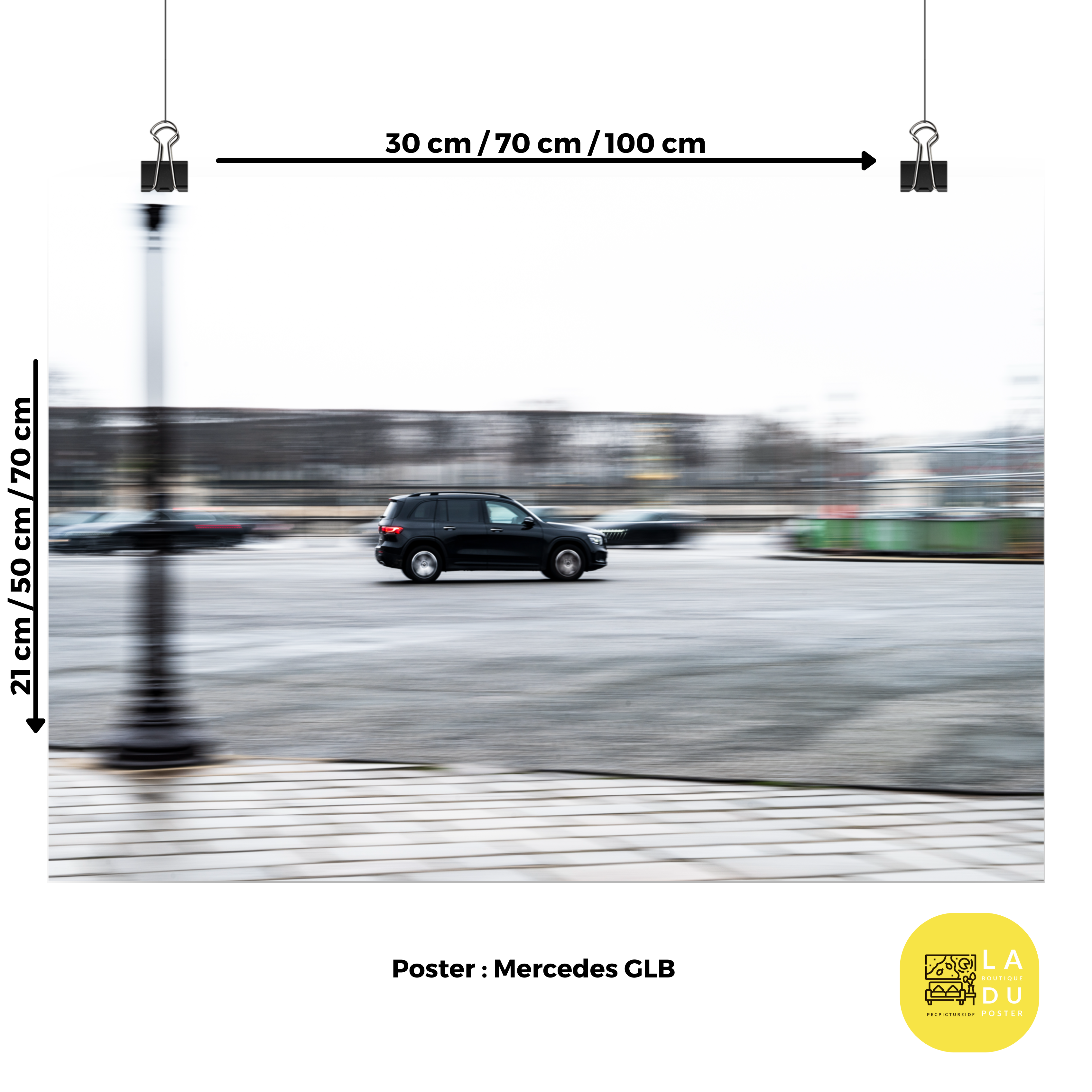 Poster mural - Mercedes GLB – Photographie de voiture – Poster photo, poster XXL, photographie murale et des posters muraux unique au monde. La boutique de posters créée par Yann Peccard un Photographe français.