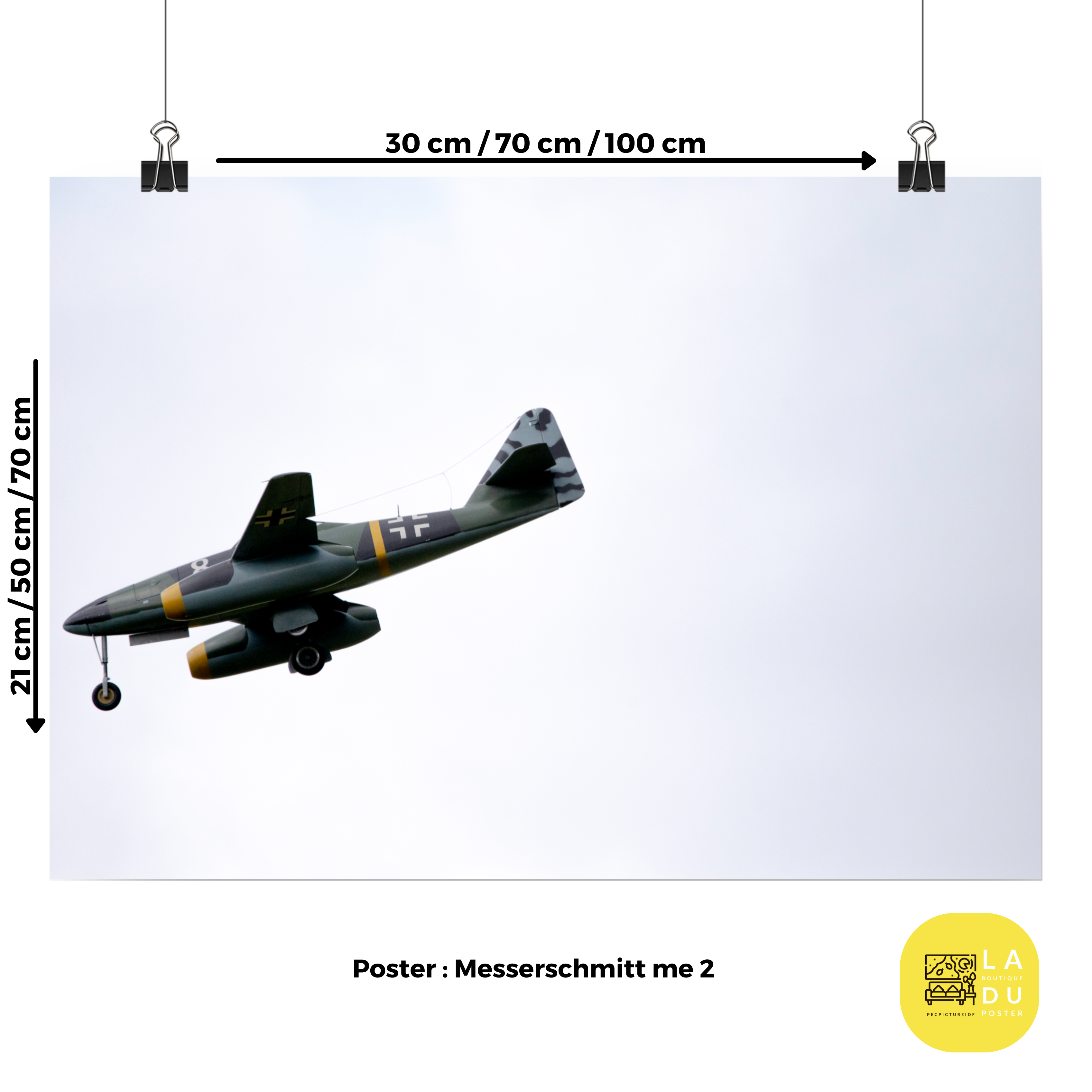 Poster mural - Messerschmitt me N02 – Photographie d'avion – Poster photo, poster XXL, photographie murale et des posters muraux unique au monde. La boutique de posters créée par Yann Peccard un Photographe français.