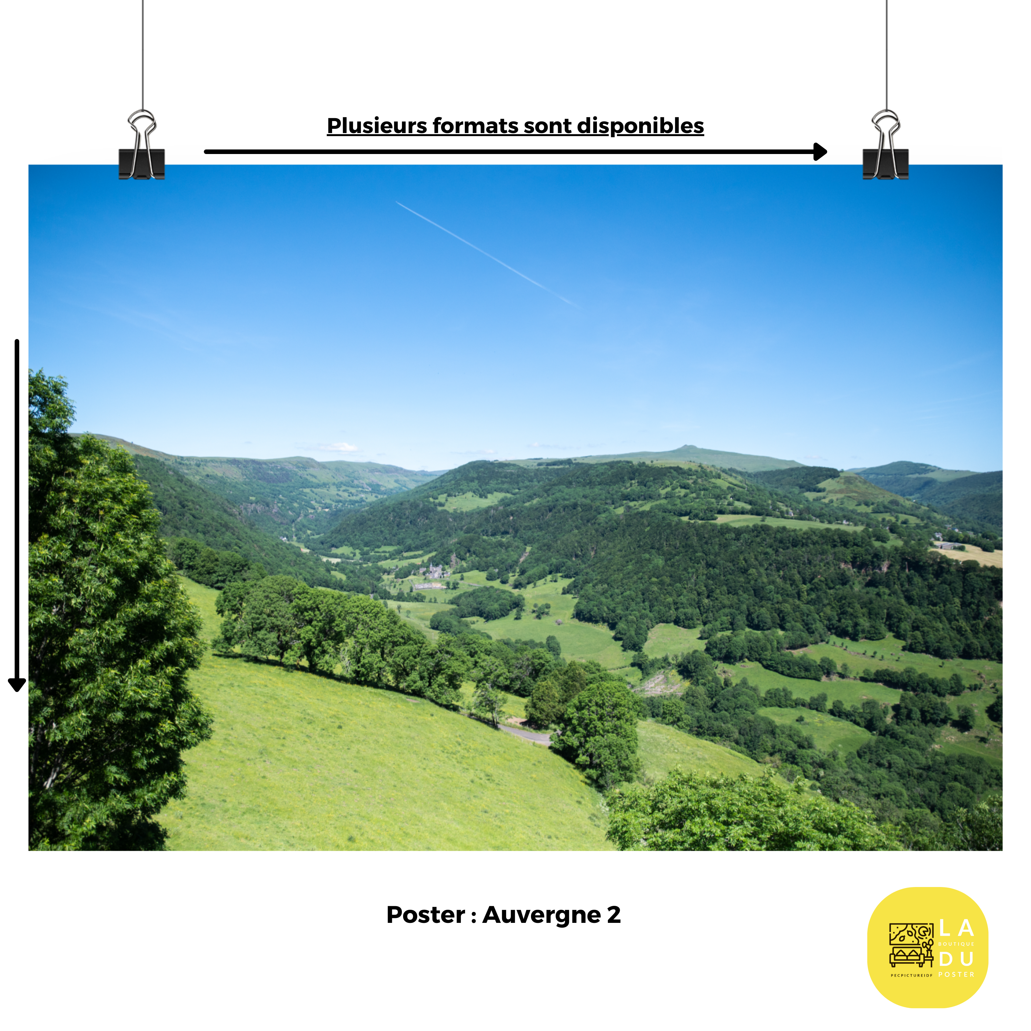 Poster mural - Auvergne N02 – Photographie de paysage – Poster photo, poster XXL, Photo d’art, photographie murale et des posters muraux des photographies de rue unique au monde. La boutique de posters créée par un Photographe français.