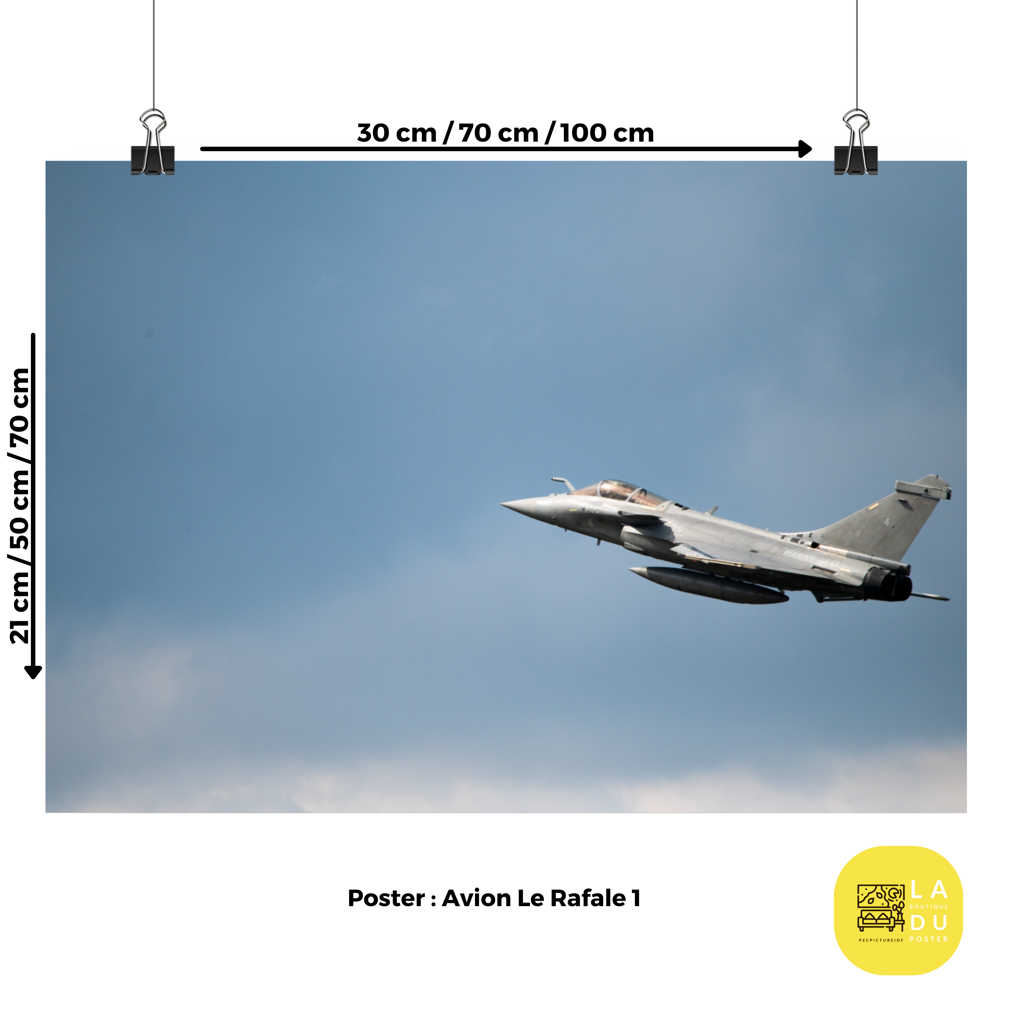 Poster mural - Avion Le Rafale N01 – Photographie d'avion de chasse – Poster photo, poster XXL, Photo d’art, photographie murale et des posters muraux des photographies de rue unique au monde. La boutique de posters créée par un Photographe français.