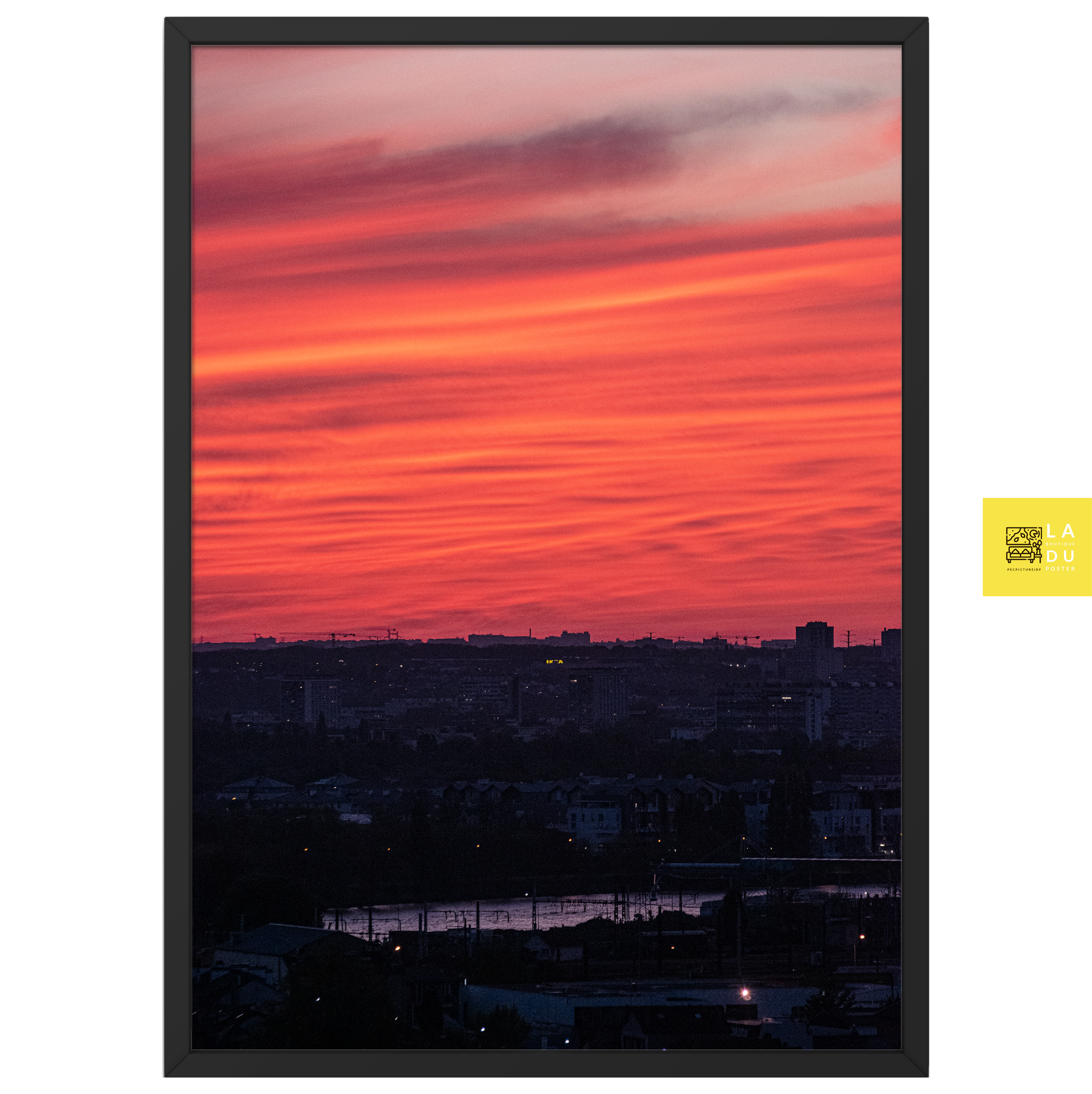 Un ciel romantique - Poster encadré - La boutique du poster Français