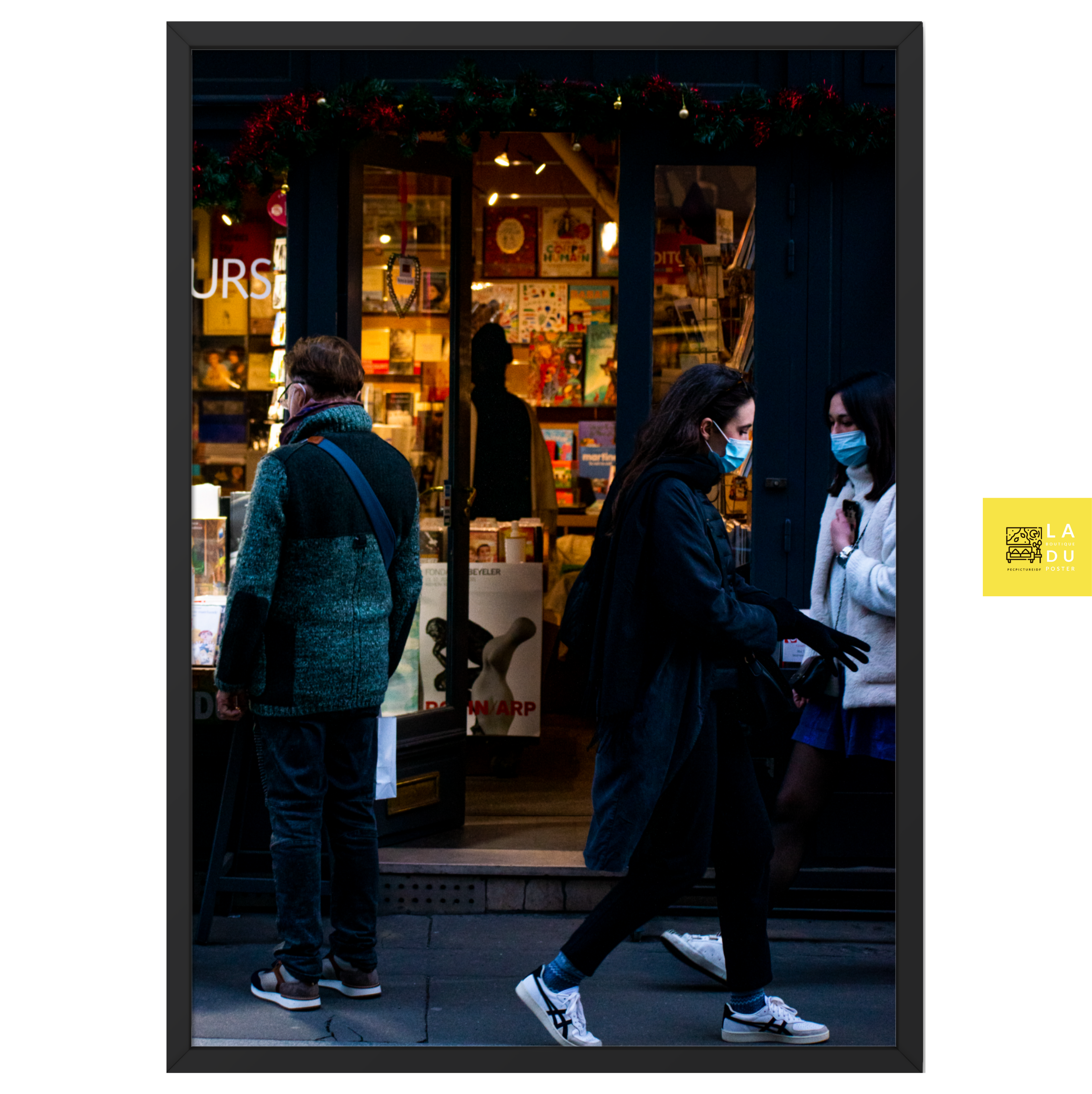 Le libraire - Poster encadré - La boutique du poster Français