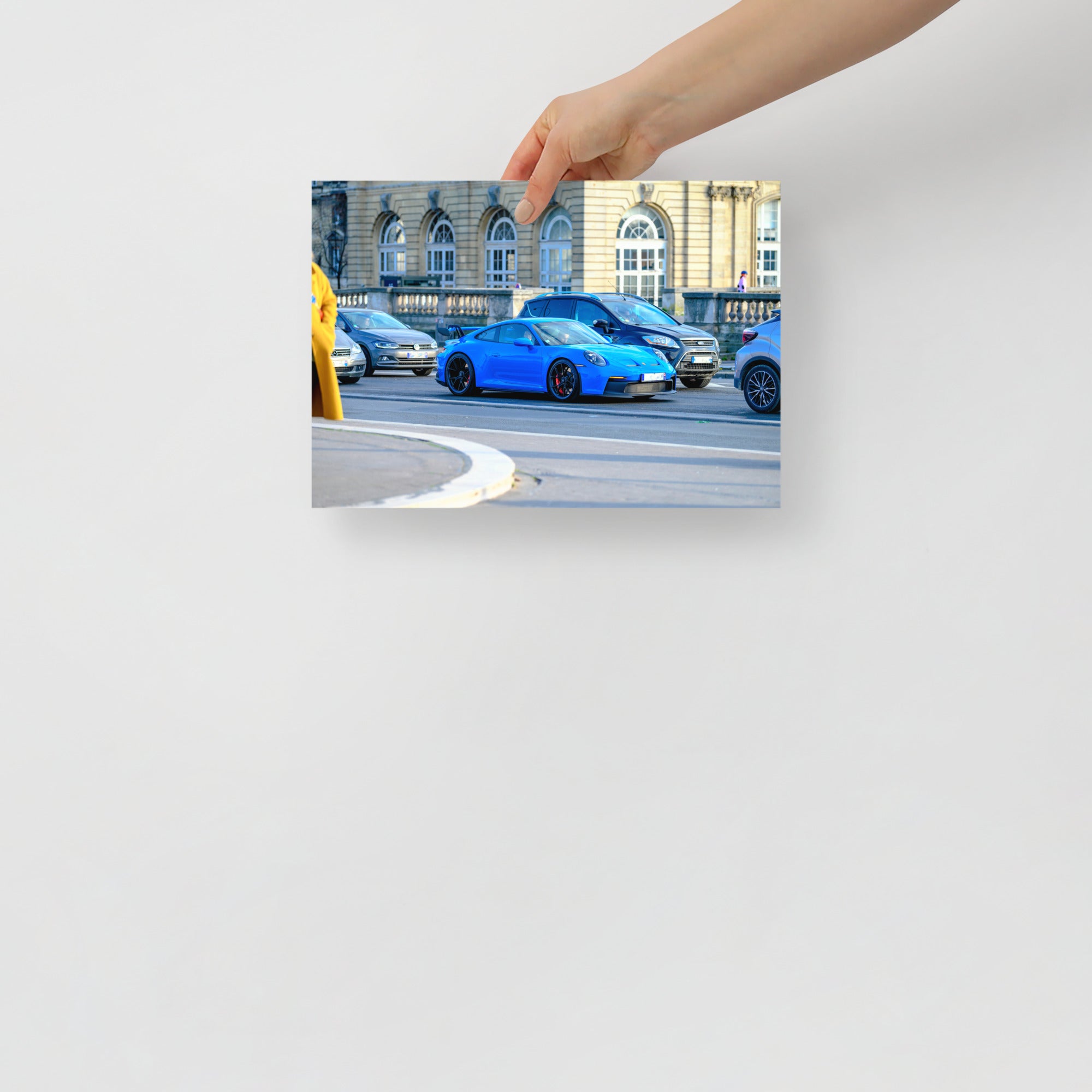 Poster mural - Porsche GT3 Bleu – Photographie de voiture – Poster photo, poster XXL, photographie murale et des posters muraux unique au monde. La boutique de posters créée par Yann Peccard un Photographe français.