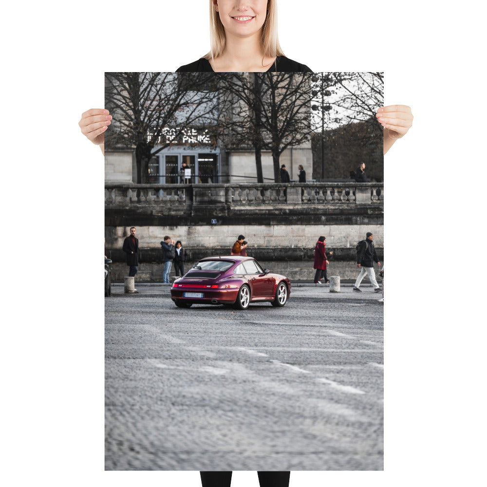 Poster mural - Porsche 911 Carrera 4S type 993 N03 – Photographie de vielle voiture de sport – Poster photo, poster XXL, photographie murale et des posters muraux unique au monde. La boutique de posters créée par Yann Peccard un Photographe français.