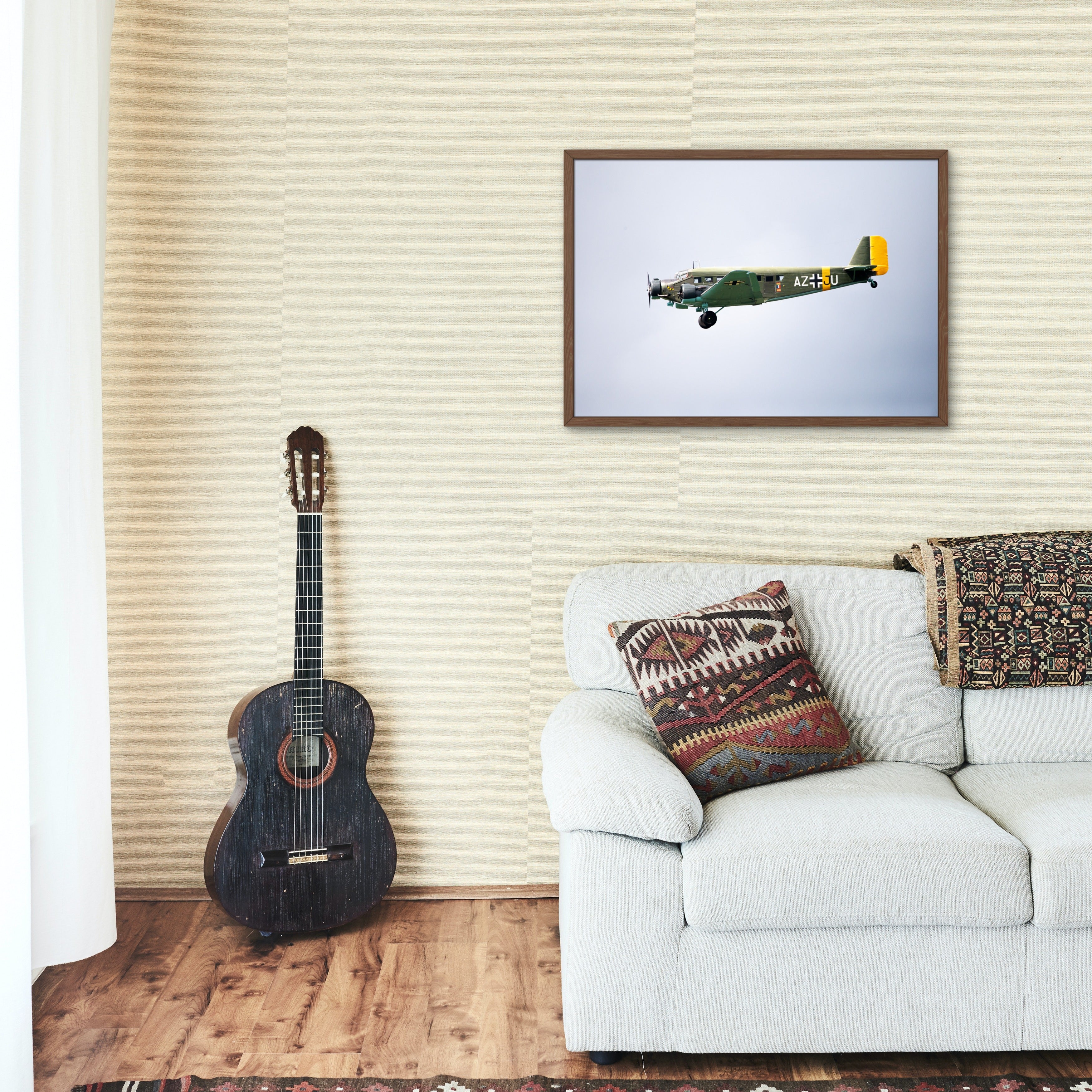 Poster mural - Avion Junkers Ju 52 – Photographie d'avion – Poster photo, poster XXL, Photo d’art, photographie murale et des posters muraux des photographies de rue unique au monde. La boutique de posters créée par un Photographe français.